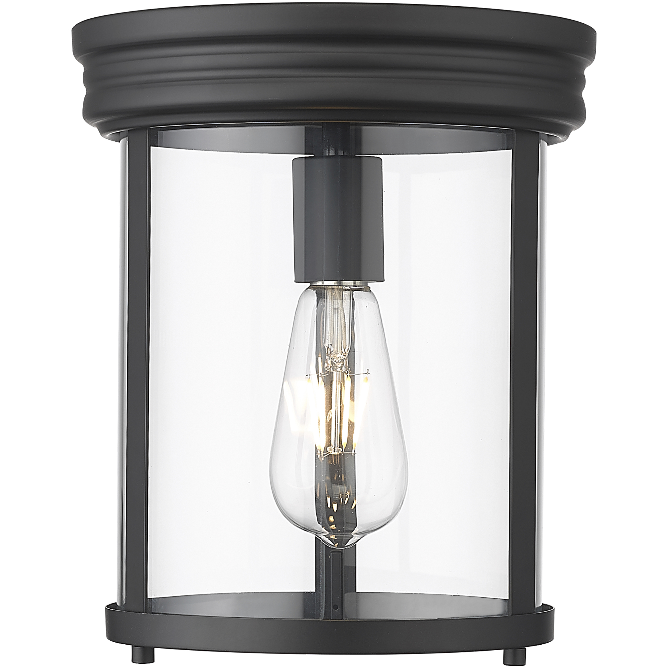 Thayer 1 Light 9.25 inch Matte Black Flush Mount Ceiling Light