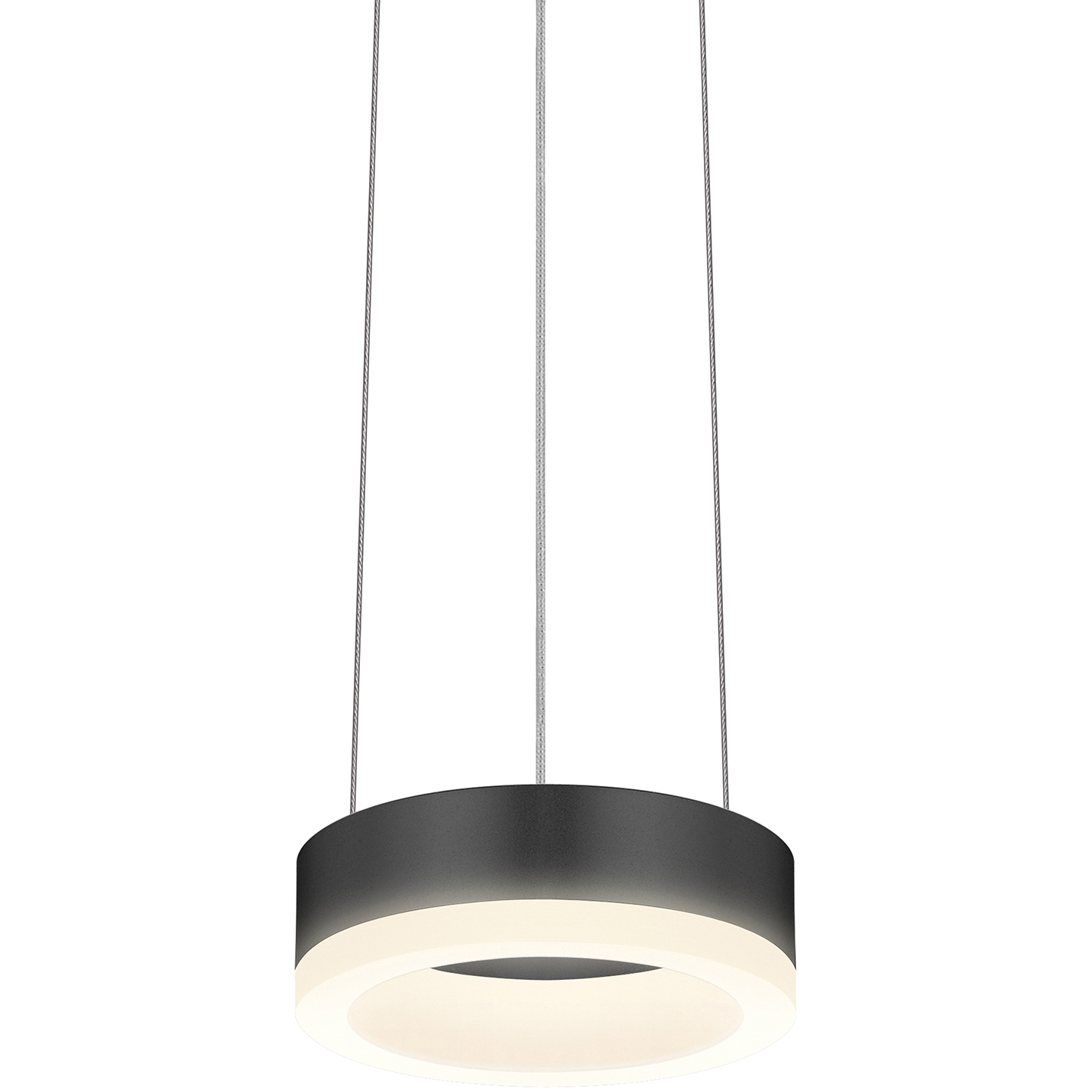 Corona LED 6 inch Satin Black Pendant Ceiling Light in Add 20 ft. Cord