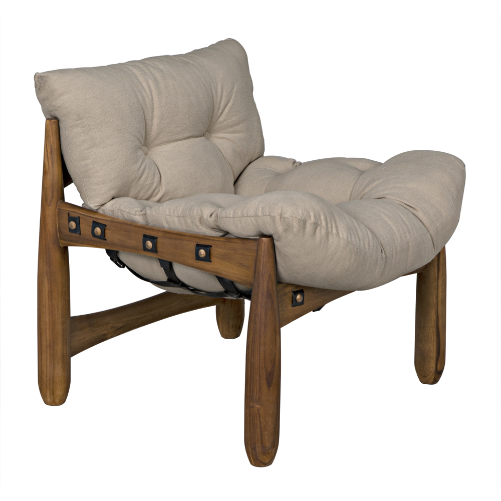 Dante Clear Coat Satin Occasional Chair