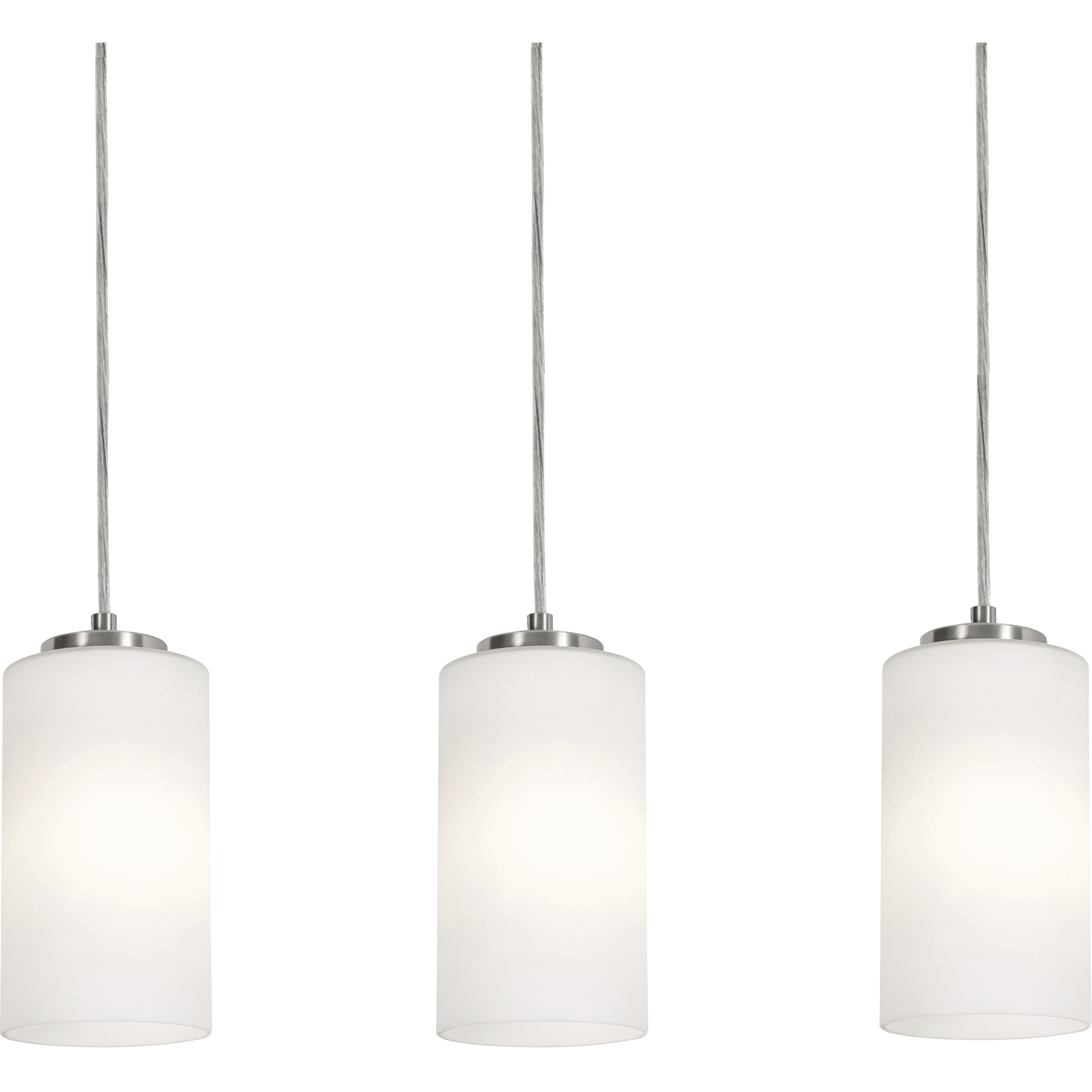 Leo 3 Light 5 inch Satin Nickel Linear Pendant Ceiling Light