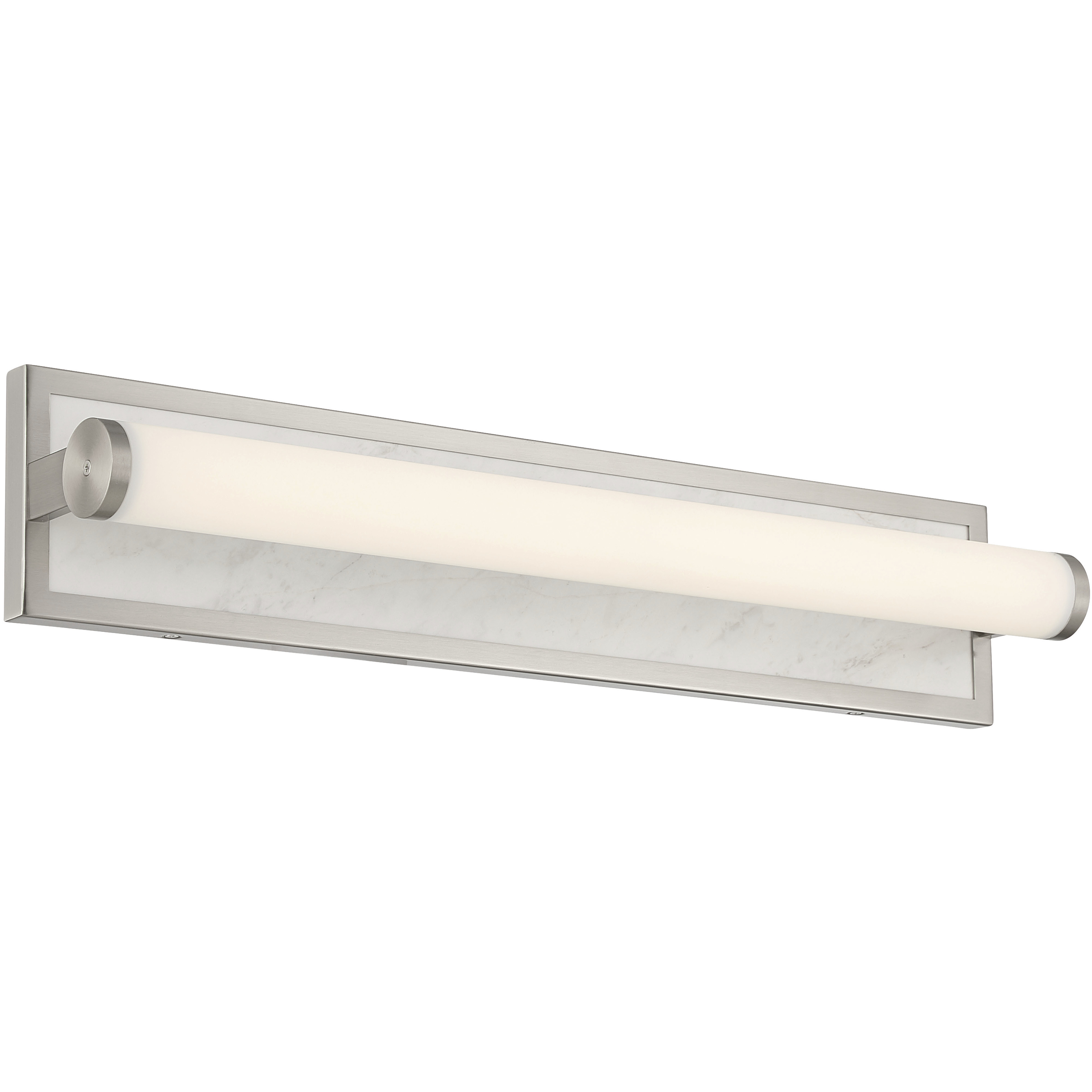 Yep Stratum 1 Light 25.25 inch Brushed Nickel with Jazz White Marble Vanity Light Wall Light