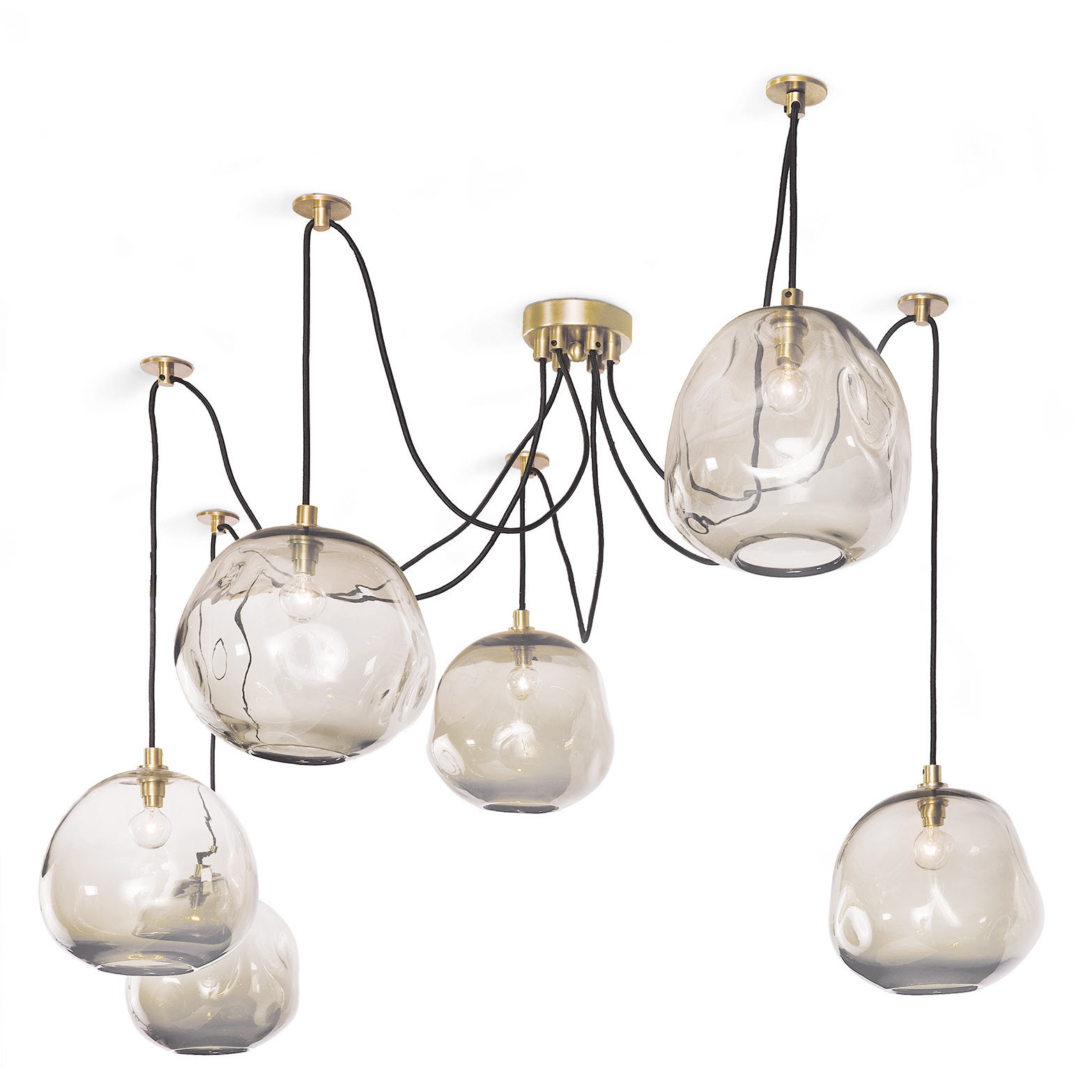 Regina Andrew Molten Spider 6 Light 48 inch Natural Brass Chandelier Ceiling Light, Large 16-1112NB - Open Box