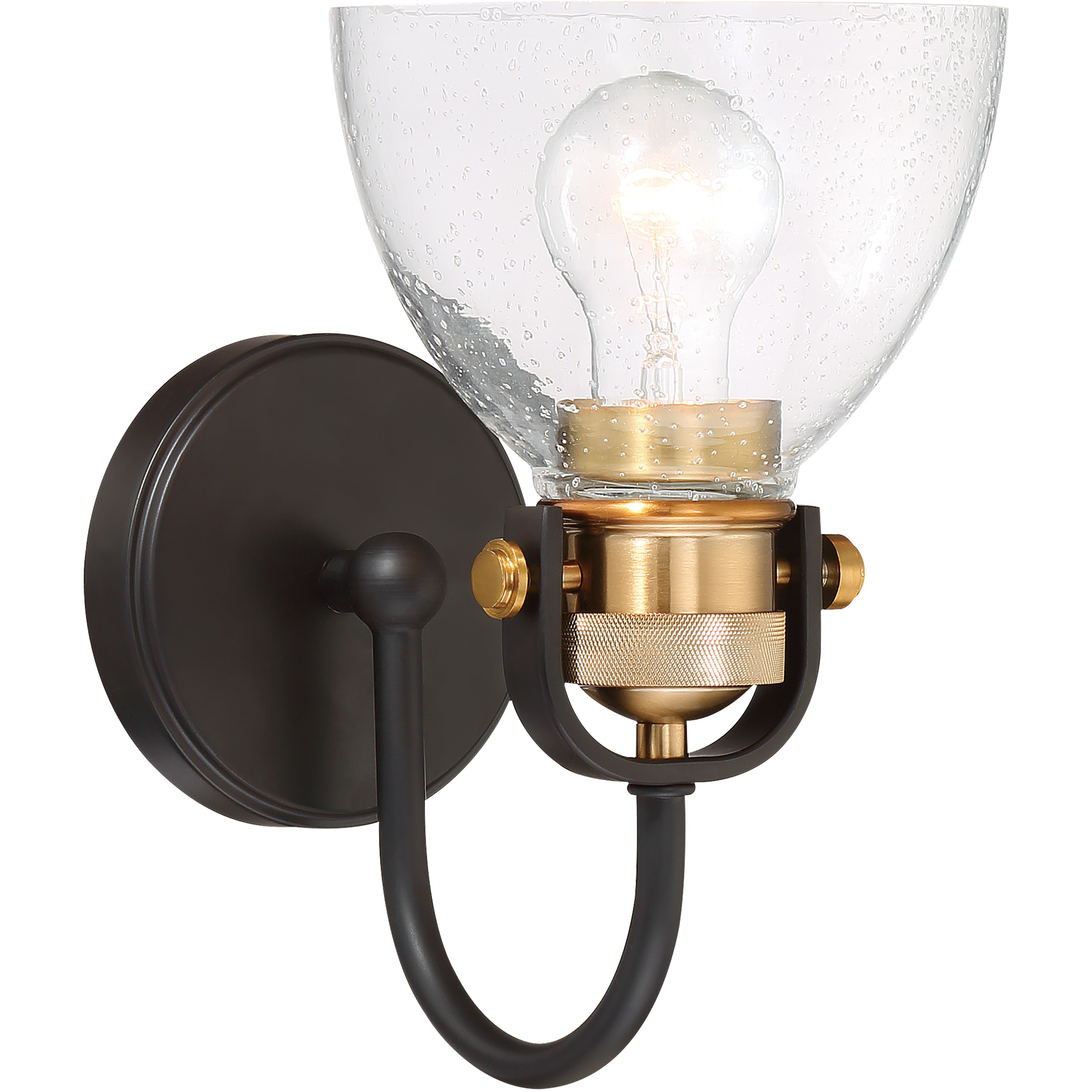 Monico 1 Light 7 inch Painted Bronze/Natural Brush Bath Light Wall Light