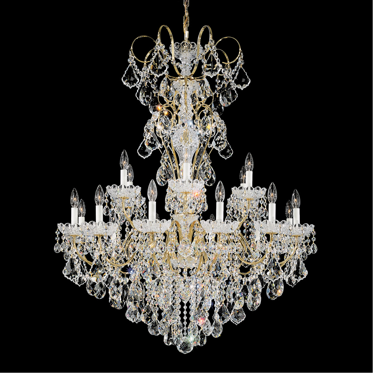 New Orleans 18 Light 36 inch Black Pearl Chandelier Ceiling Light in Heritage