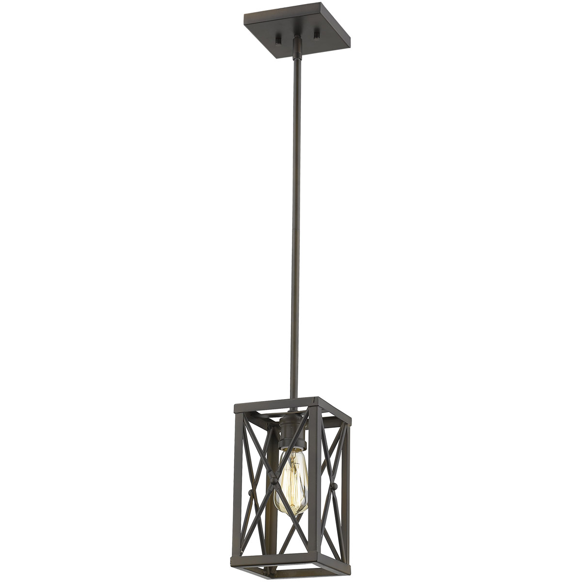 Brooklyn 1 Light 5.5 inch Oil-Rubbed Bronze Mini-Pendant Ceiling Light