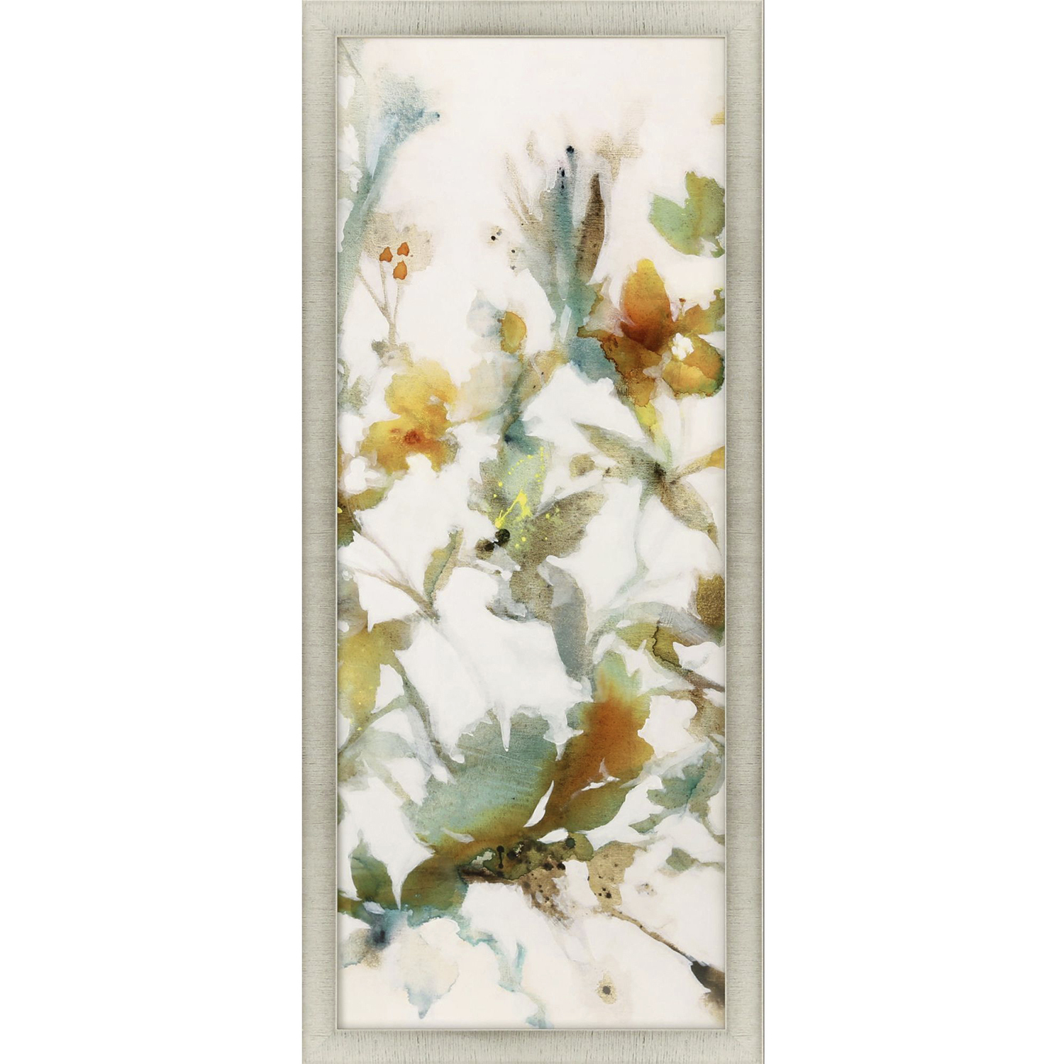 Lovely Place To Be Green and Neutral and White and Yellow Framed Art