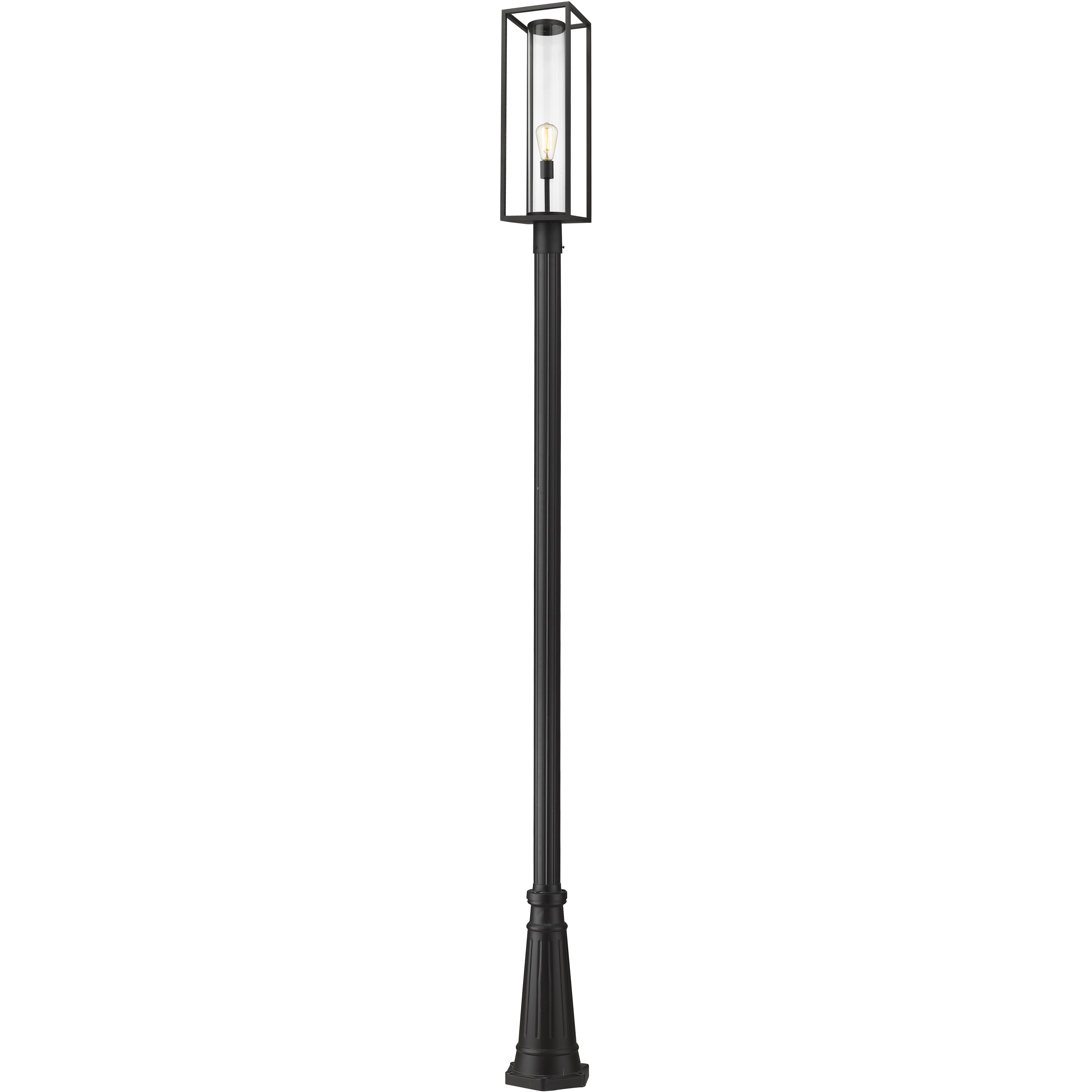 Dunbroch 1 Light 121.75 inch Black Outdoor Post Mounted Fixture