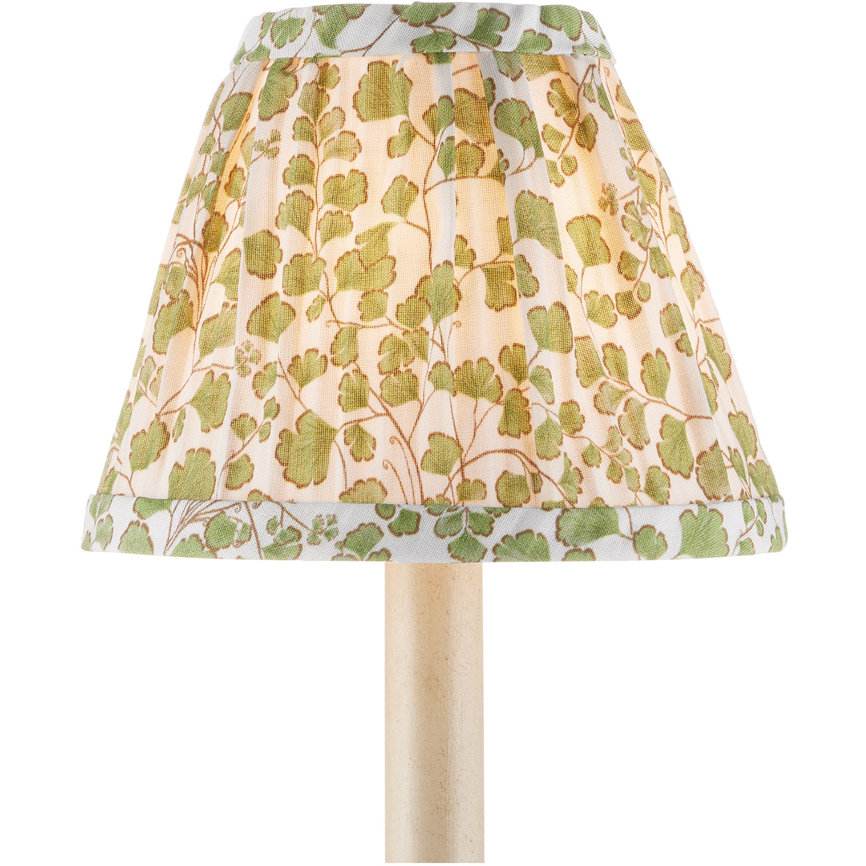 Maiden Fern Green and Ivory 6 inch Tapered Chandelier Shade