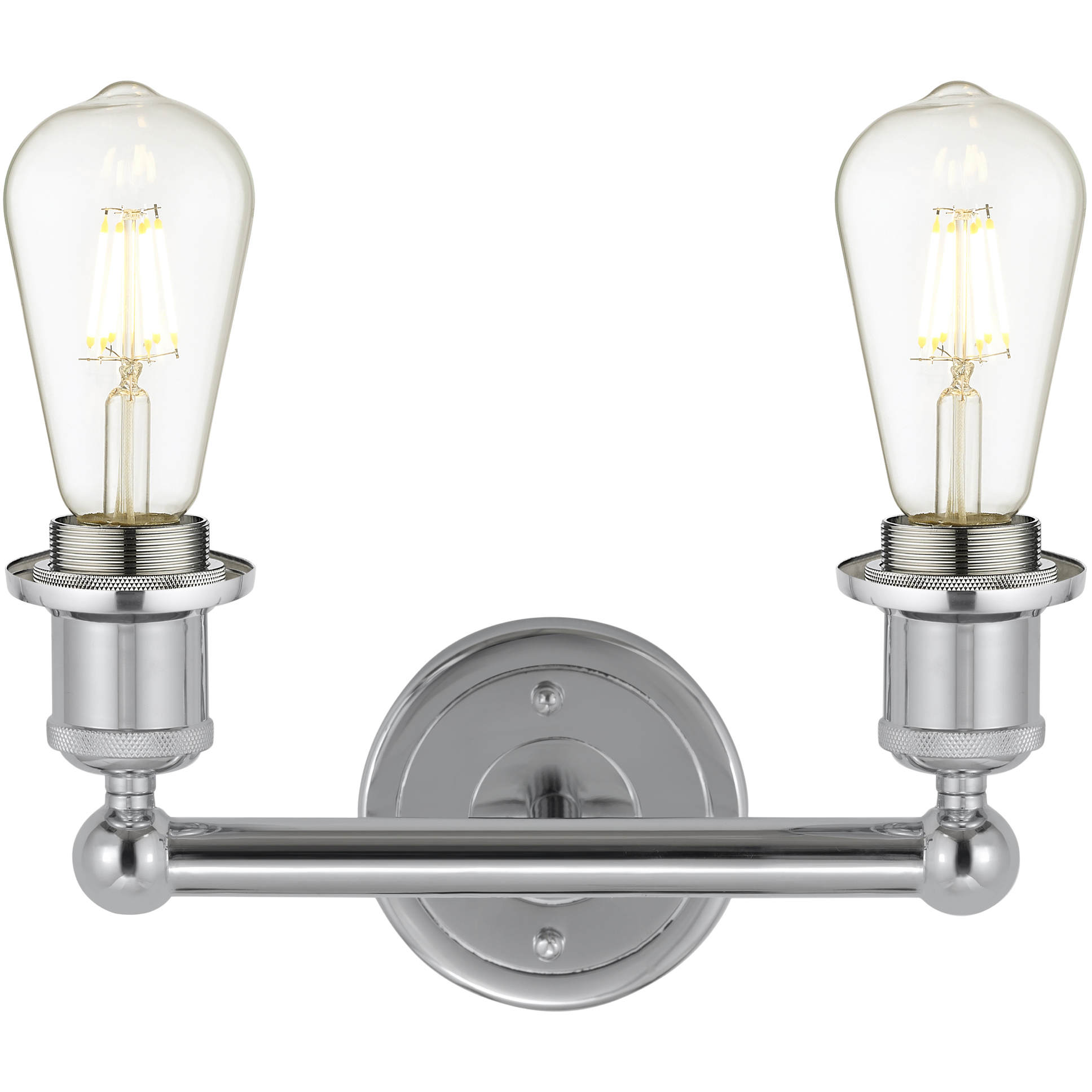 Edison Fenton 2 Light 16 inch Polished Chrome Bath Vanity Light Wall Light in Clear Glass
