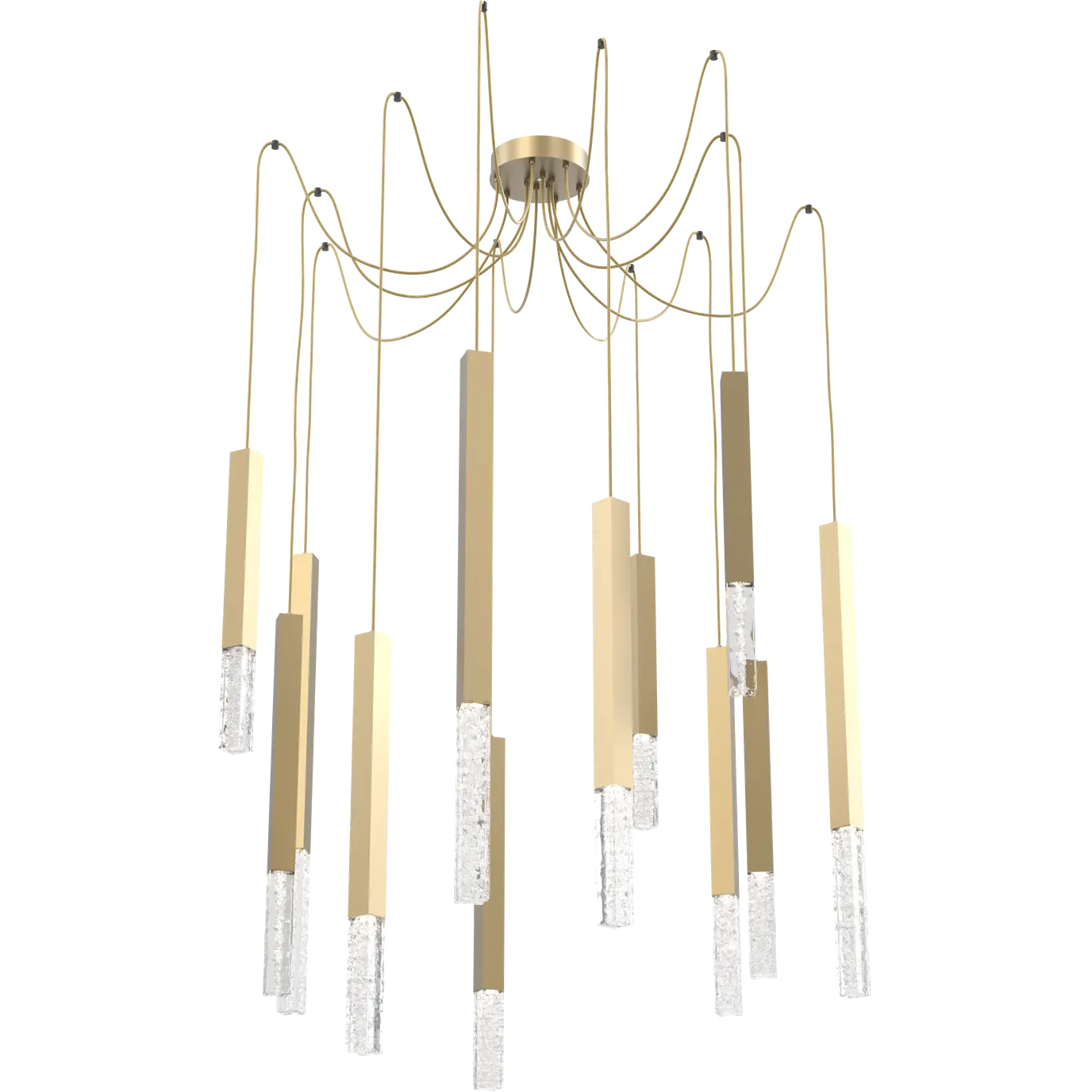 Axis XL LED 11 inch Gilded Brass Swag Multi-Pendant Ceiling Light