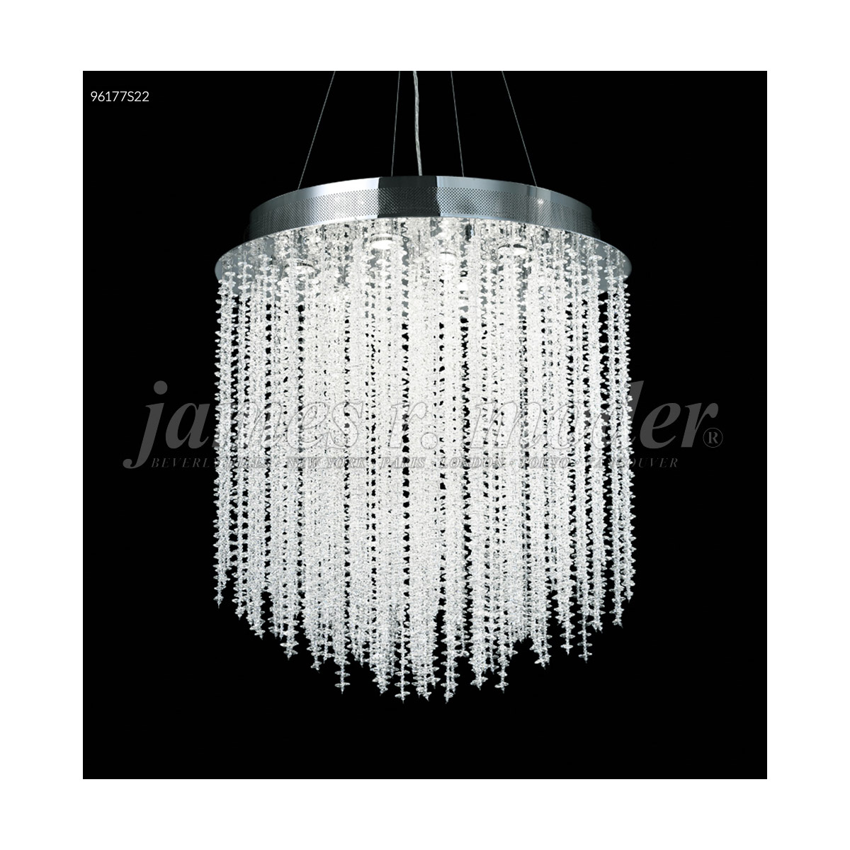 James R. Moder 96177s22 Nine Light Chandelier Continental Silver