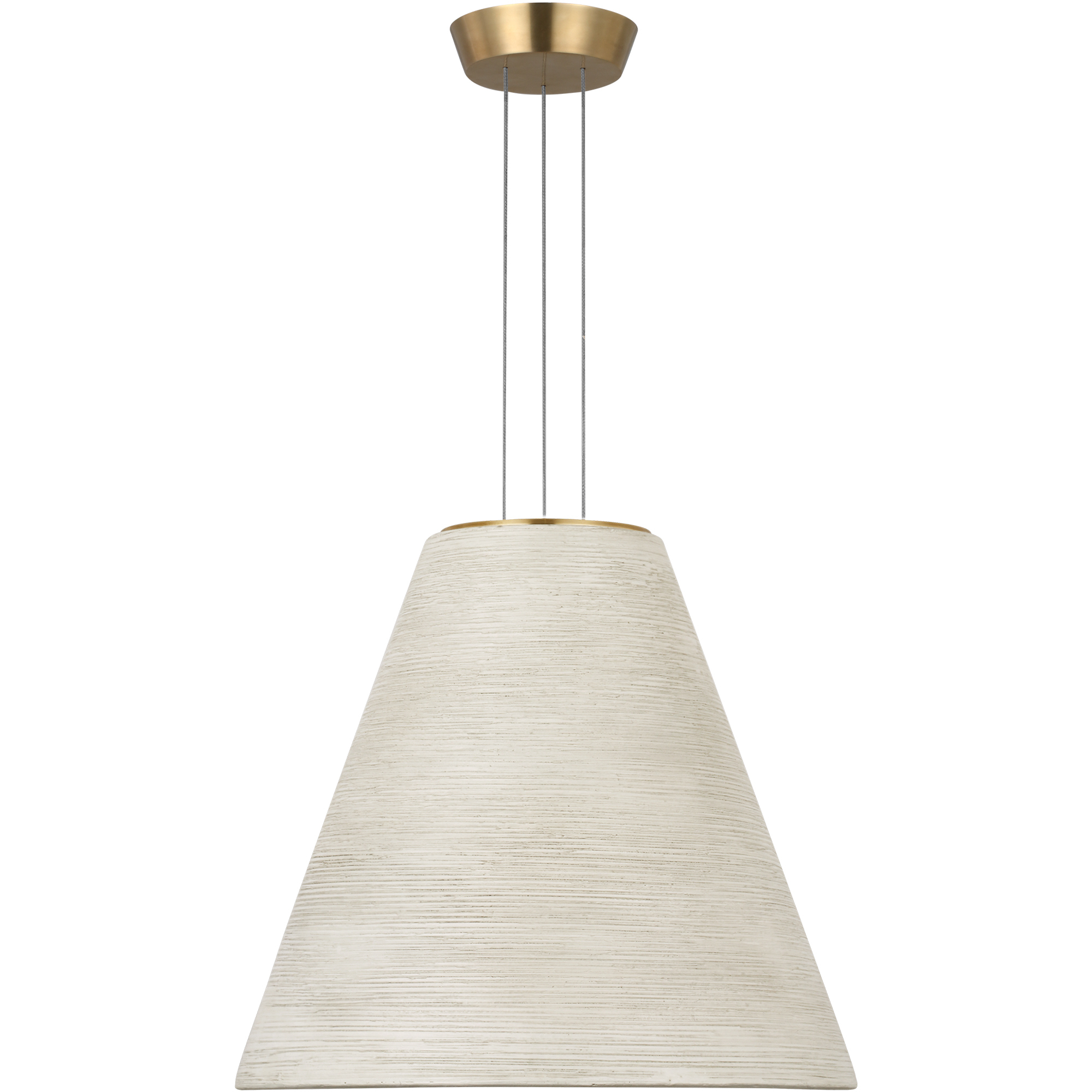 Sean Lavin Karam 1 Light 16 inch Natural Brass Pendant Ceiling Light in Cream