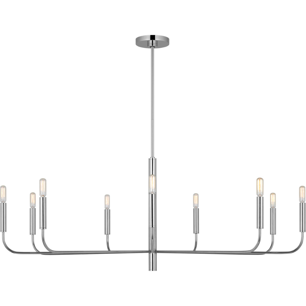 ED Ellen DeGeneres Brianna 9 Light 48 inch Polished Nickel Chandelier Ceiling Light
