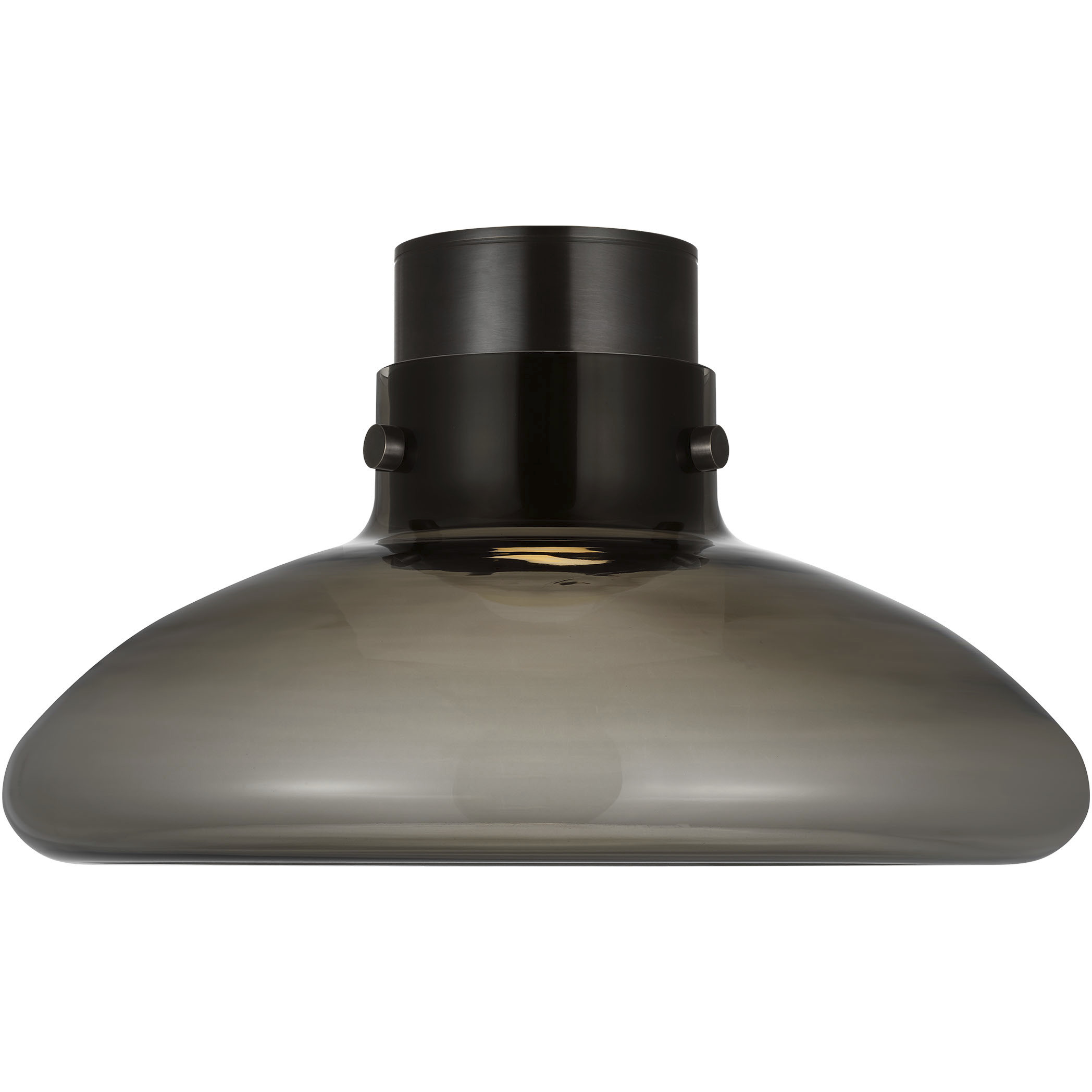 Avroko Morgan LED 18 inch Burnished Bronze with Smoke Glass Flush Mount Ceiling Light