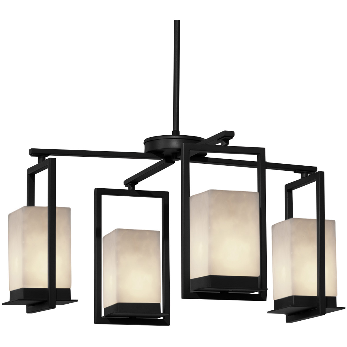 Clouds LED 25 inch Matte Black Chandelier Ceiling Light