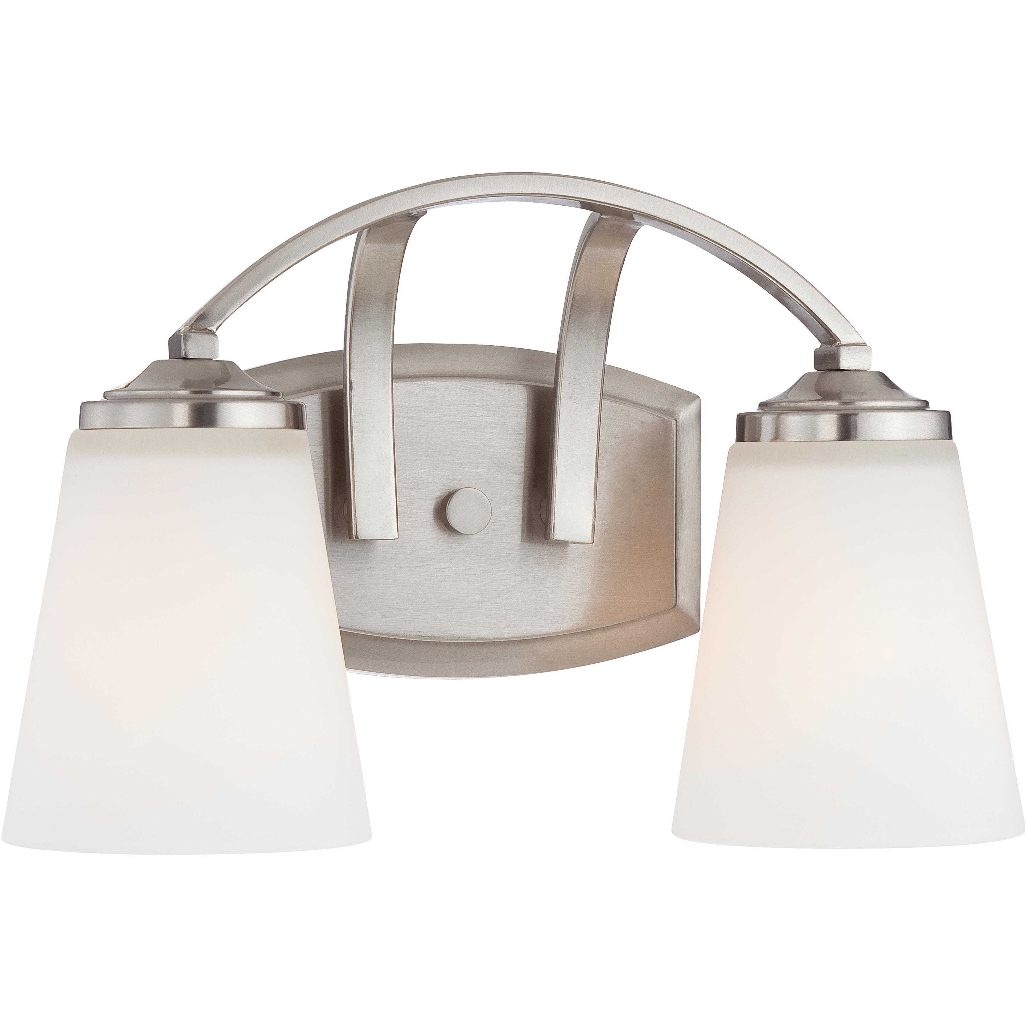 Overland Park 2 Light 14 inch Brushed Nickel Bath Light Wall Light