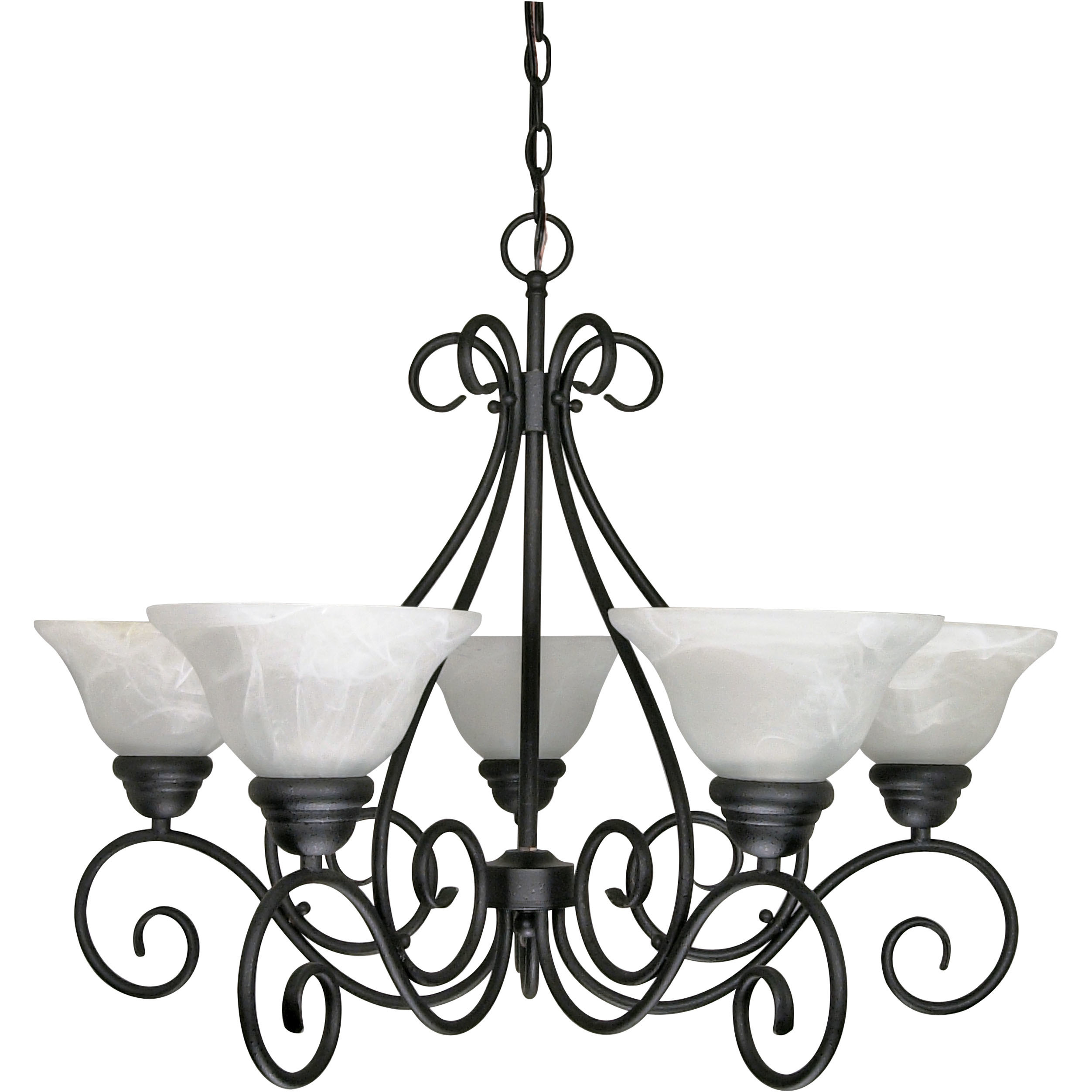 Castillo 5 Light 28 inch Textured Black Chandelier Ceiling Light