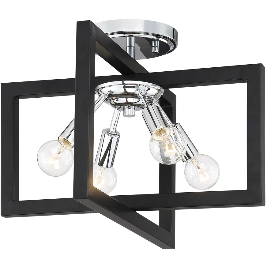 Xander 4 Light 15 inch Chrome Semi-Flush Ceiling Light