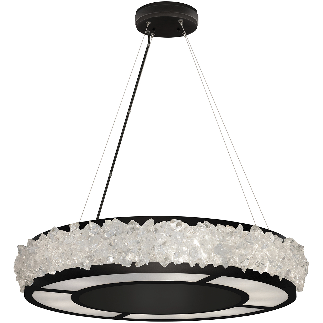 Arctic Halo 12 Light 30 inch Black Pendant Ceiling Light