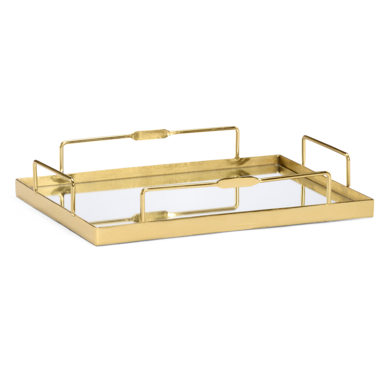 Chelsea House Antique Brass/Clear Tray