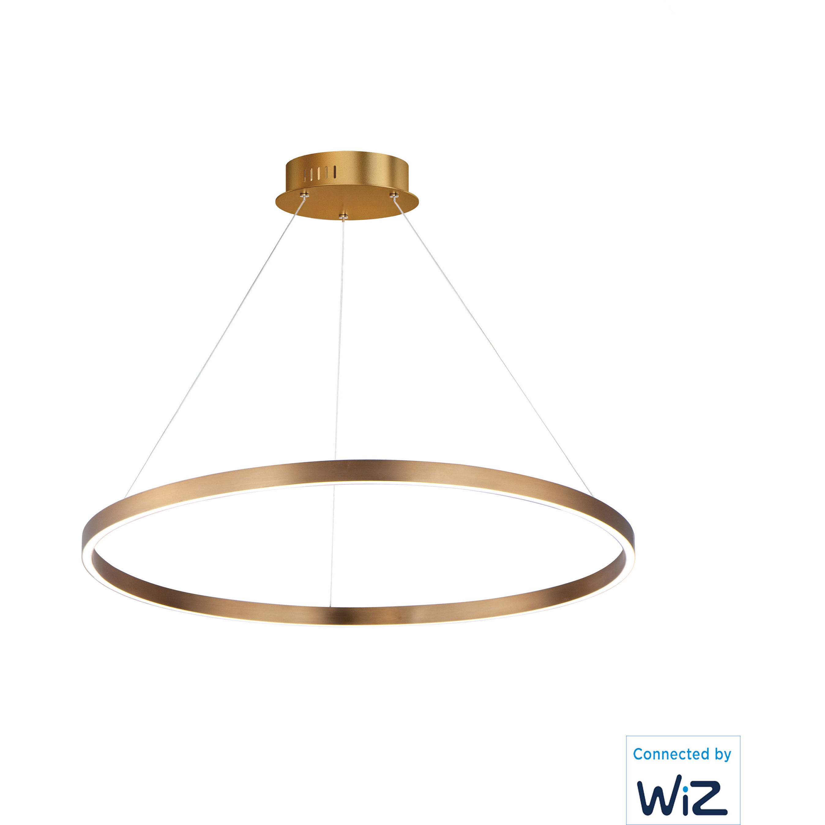 Groove WiZ LED 31.5 inch Gold Single Pendant Ceiling Light