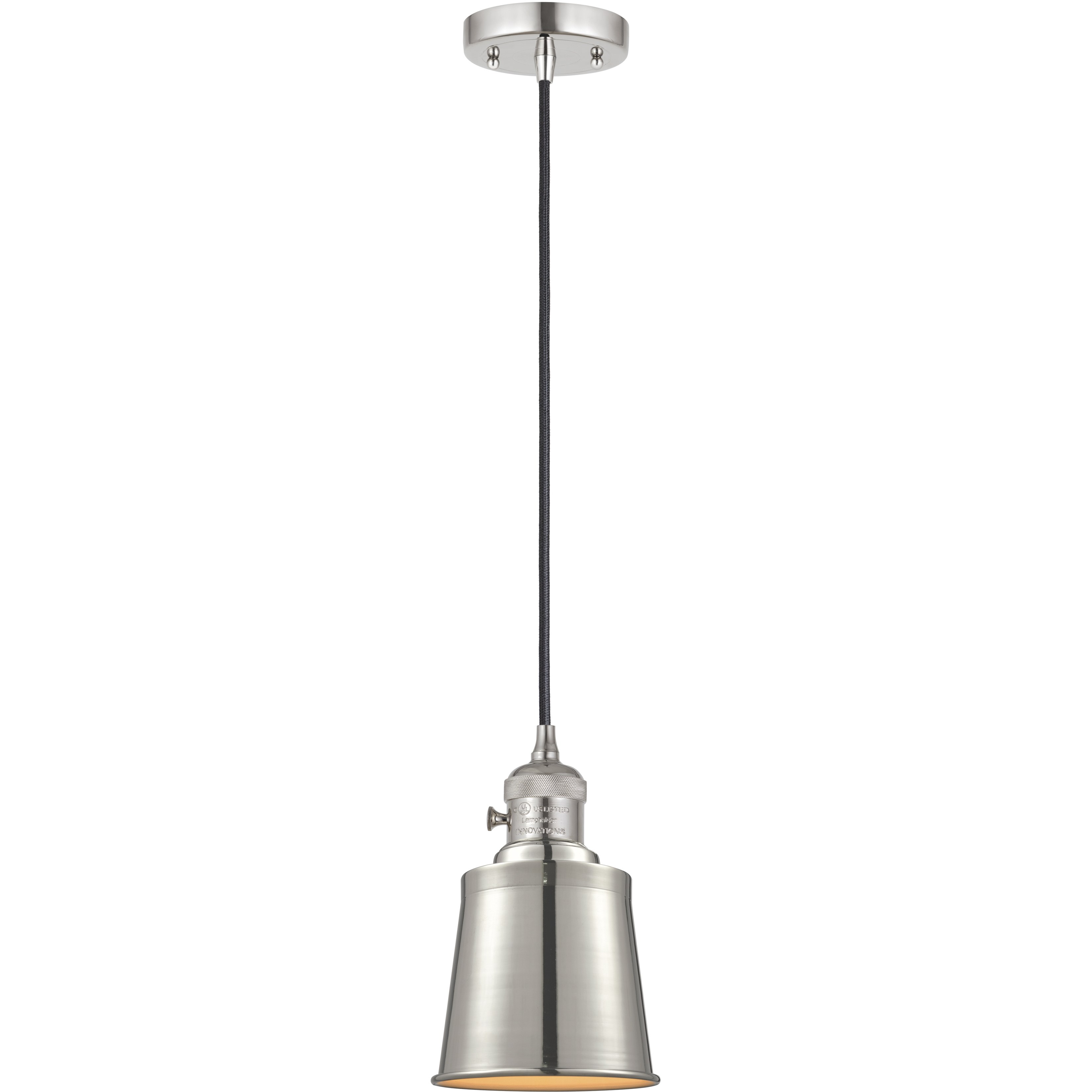 Franklin Restoration Addison 1 Light 5 inch Polished Nickel Mini Pendant Ceiling Light in Incandescent