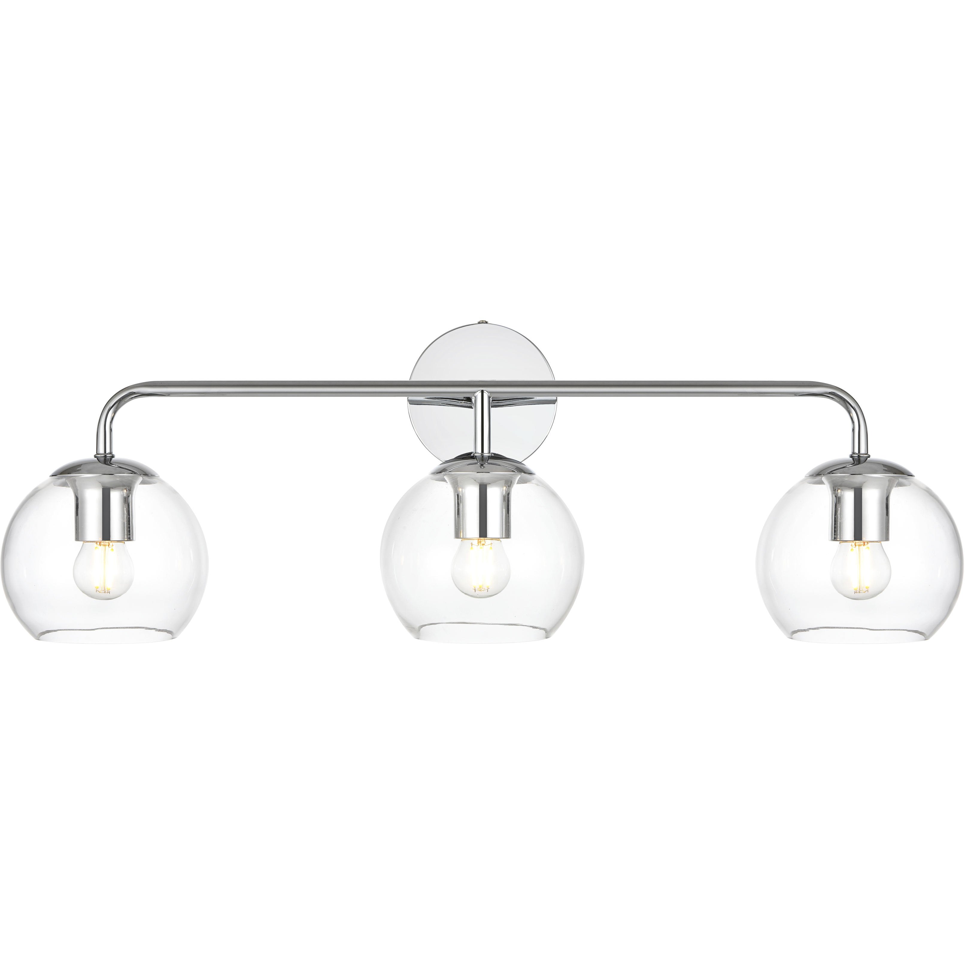 Genesis 3 Light 28 inch Chrome Bath Sconce Wall Light