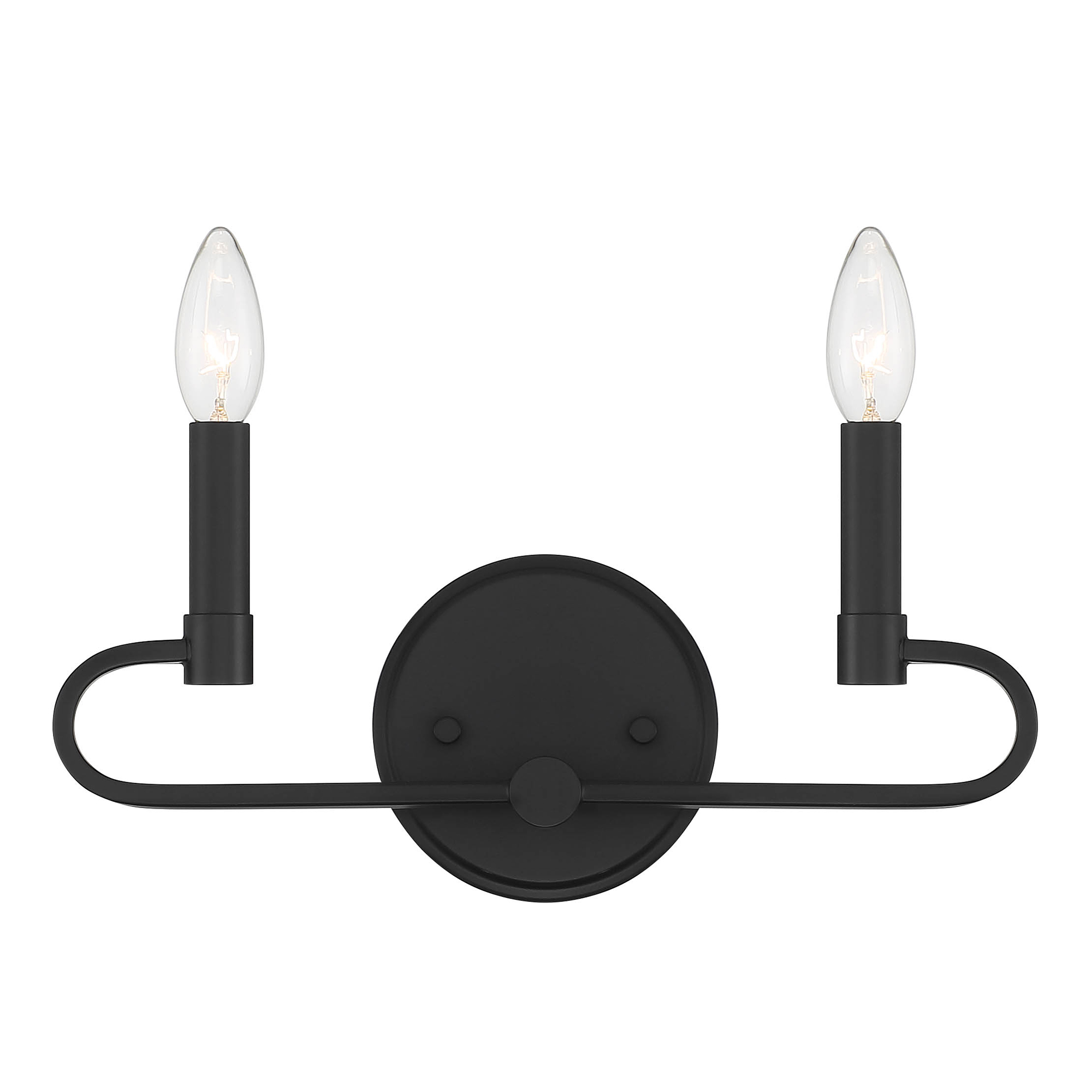 Summit 2 Light 14 inch Matte Black Vanity Light Wall Light