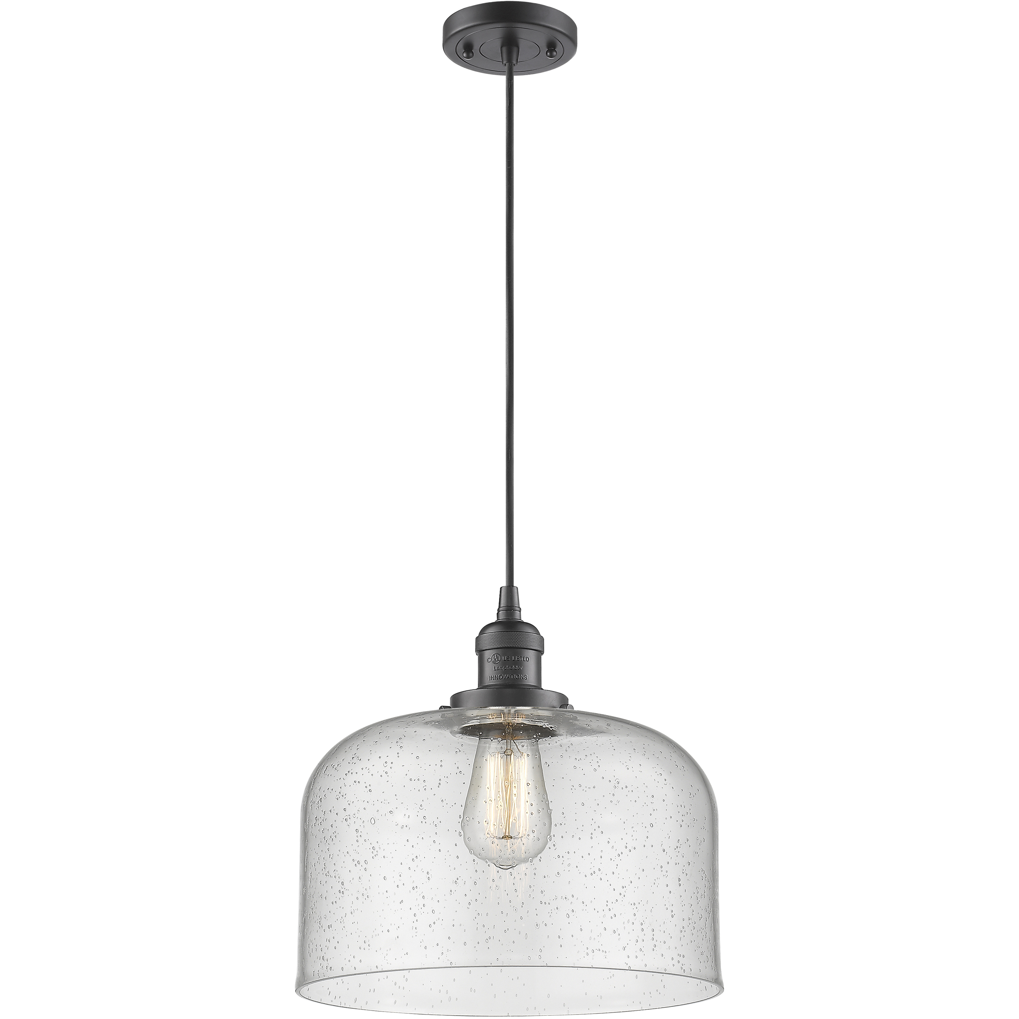Franklin Restoration Bell 1 Light 12 inch Oil Rubbed Bronze Mini Pendant Ceiling Light in Incandescent, Seedy, Franklin Restoration