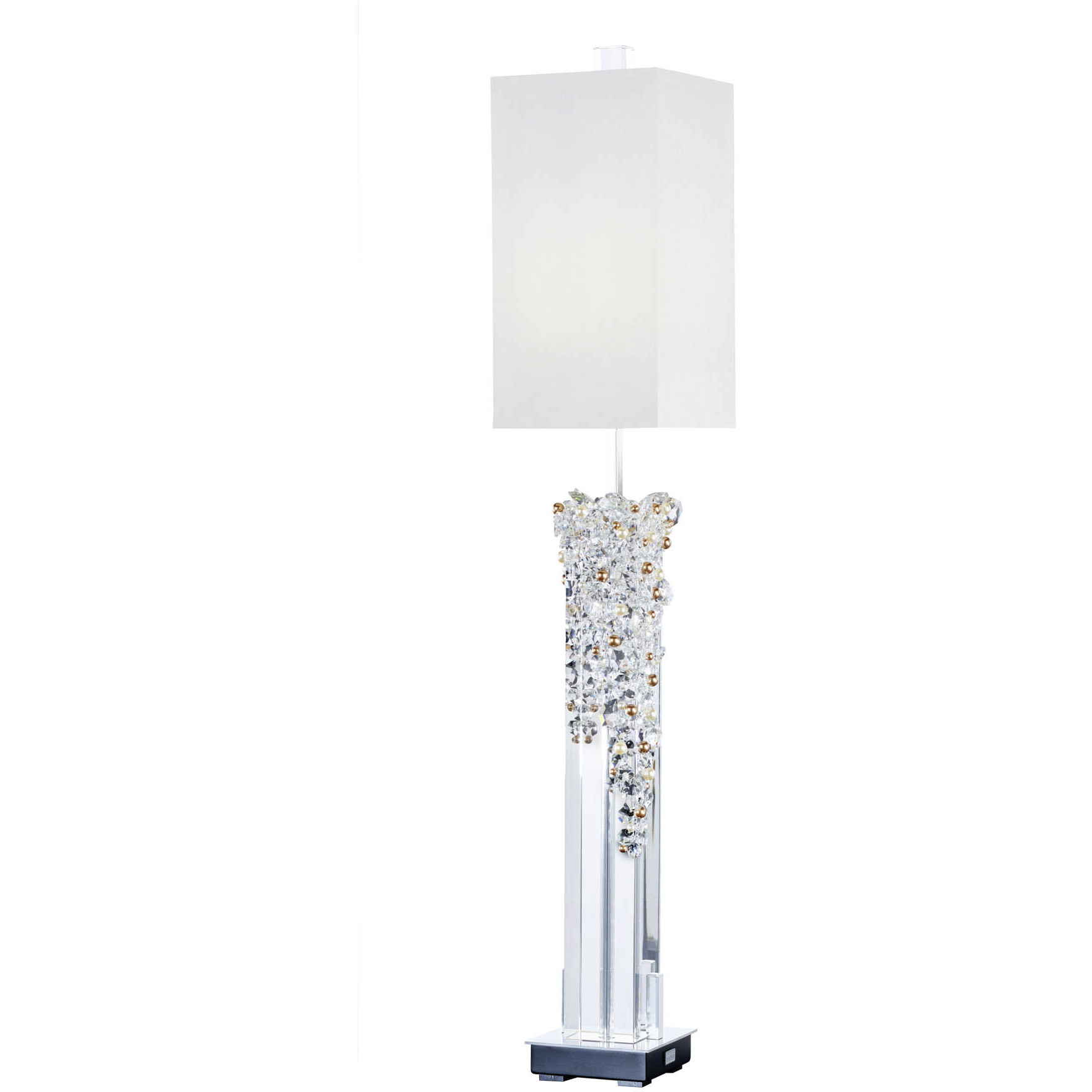 Forever Zoe 37.4 inch 7 watt Polished Chrome Table Lamp Portable Light
