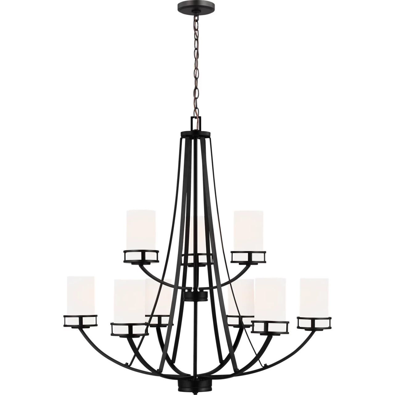 Robie 9 Light 33 inch Midnight Black Chandelier Ceiling Light
