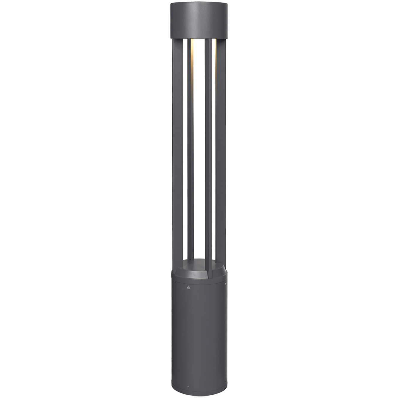 Sean Lavin Turbo 120 26.3 watt Charcoal Outdoor Bollard in LED 80 CRI 3000K, 20 Degree, Button Photocontrol, 120V-277V, Integrated LED