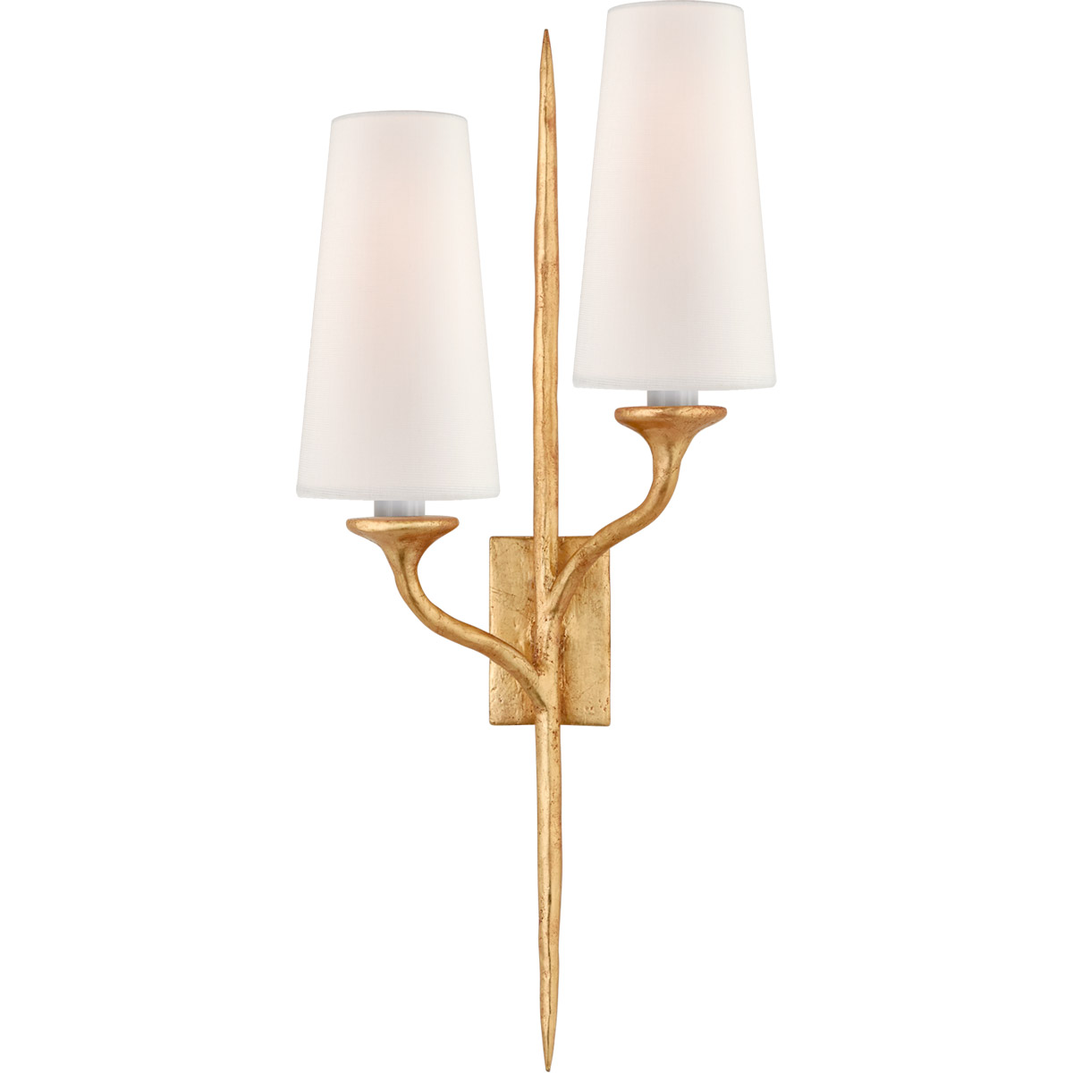 Julie Neill Iberia 2 Light 11 inch Antique Gold Leaf Double Right Sconce Wall Light