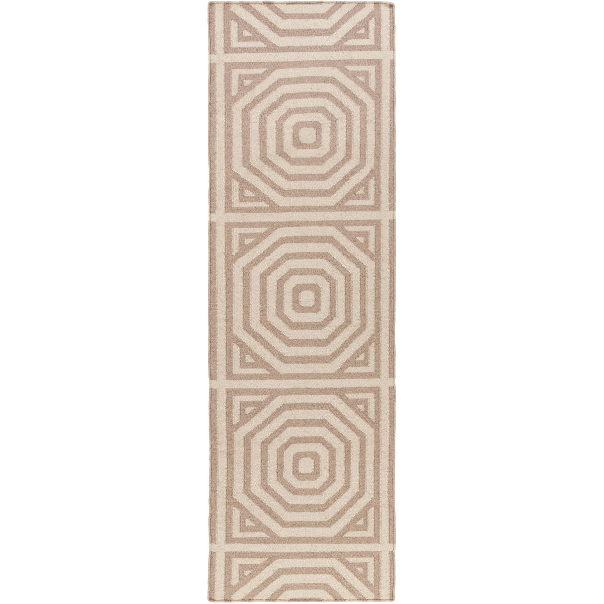 Rivington 96 X 30 inch Neutral and Neutral Runner, Wool and Cotton