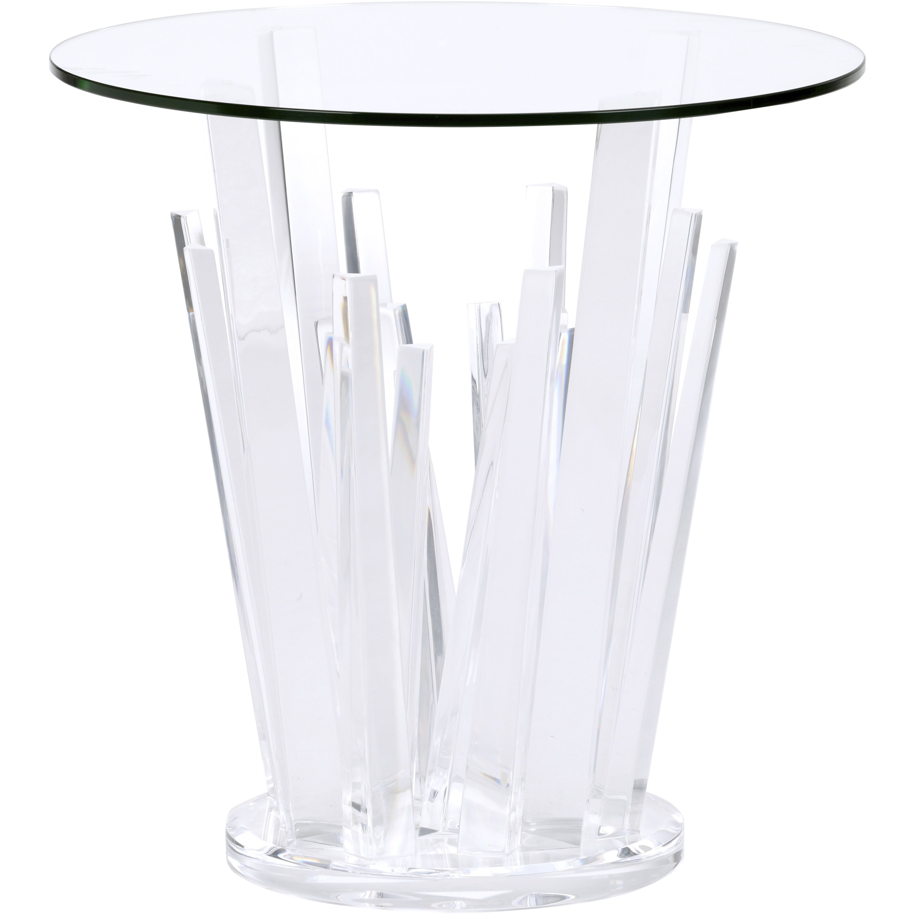 Geode 25 X 24 inch Clear End Table