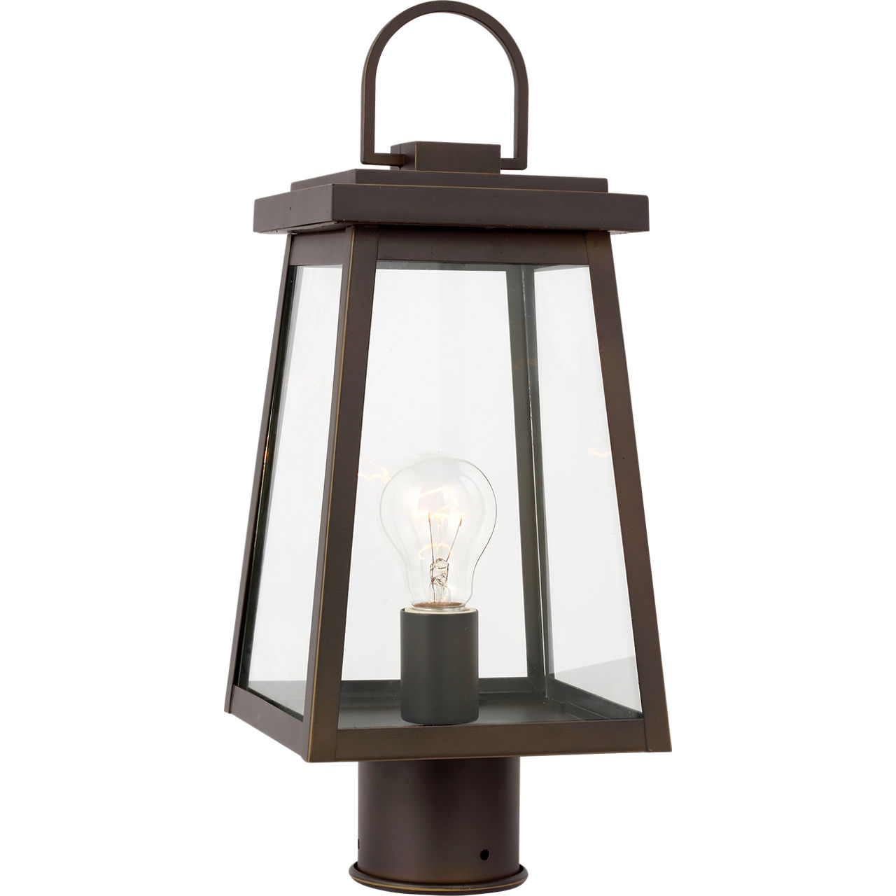 Founders 1 Light 17.25 inch Antique Bronze Outdoor Post Lantern