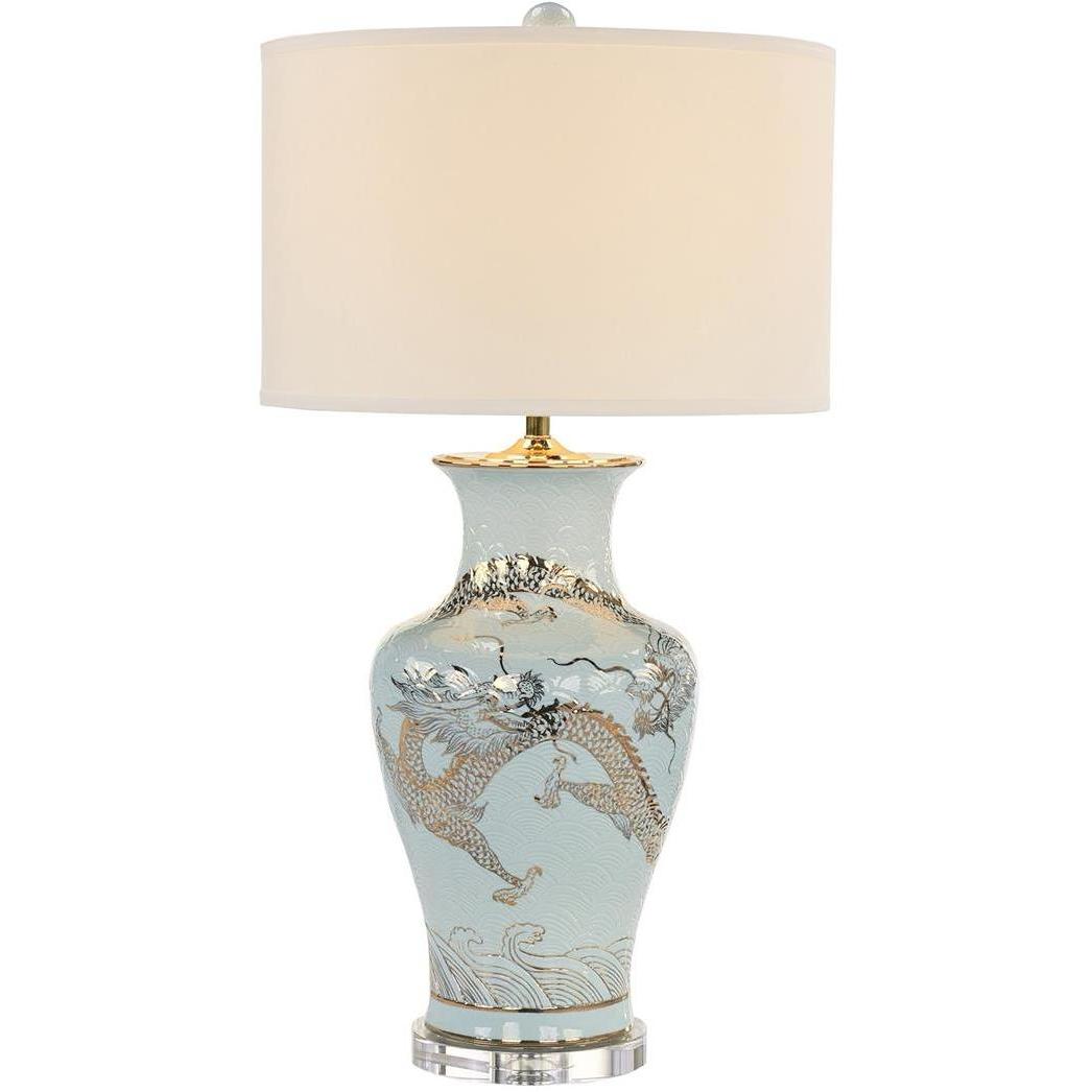 Dueling Dragons 32 inch Table Lamp Portable Light