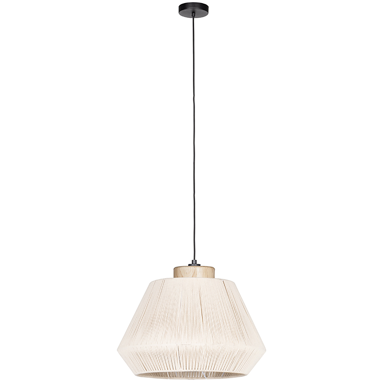 Lanier 1 Light 19 inch Black and Natural Pendant Ceiling Light