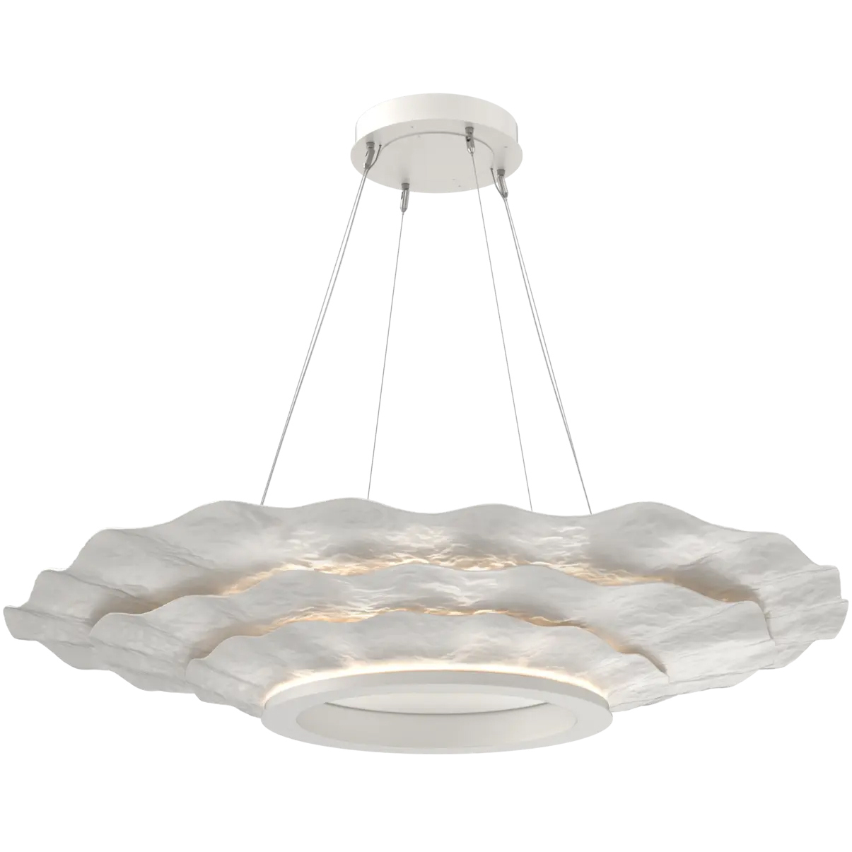 Delphine LED 51 inch Salt White Chandelier Ceiling Light