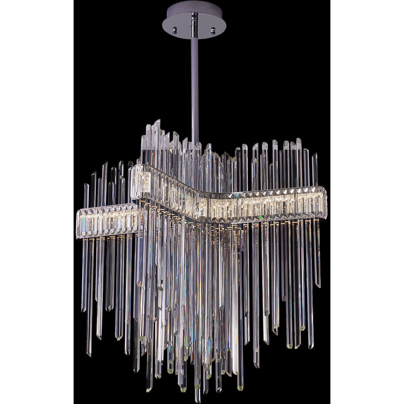 Piovere 40 inch Polished Chrome Pendant Ceiling Light