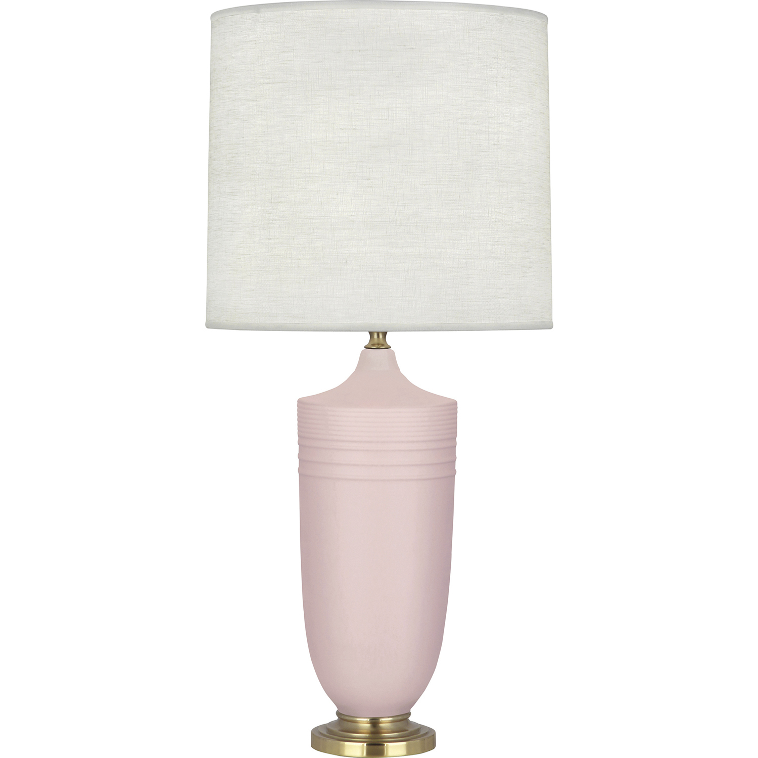 Michael Berman Hadrian 28.75 inch 150 watt Matte Woodrose Table Lamp Portable Light in Modern Brass