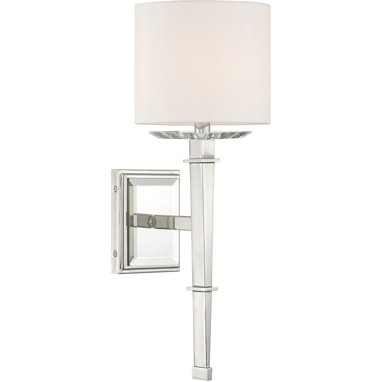 Clifton Bath Sconce Wall Light in Polished Nickel