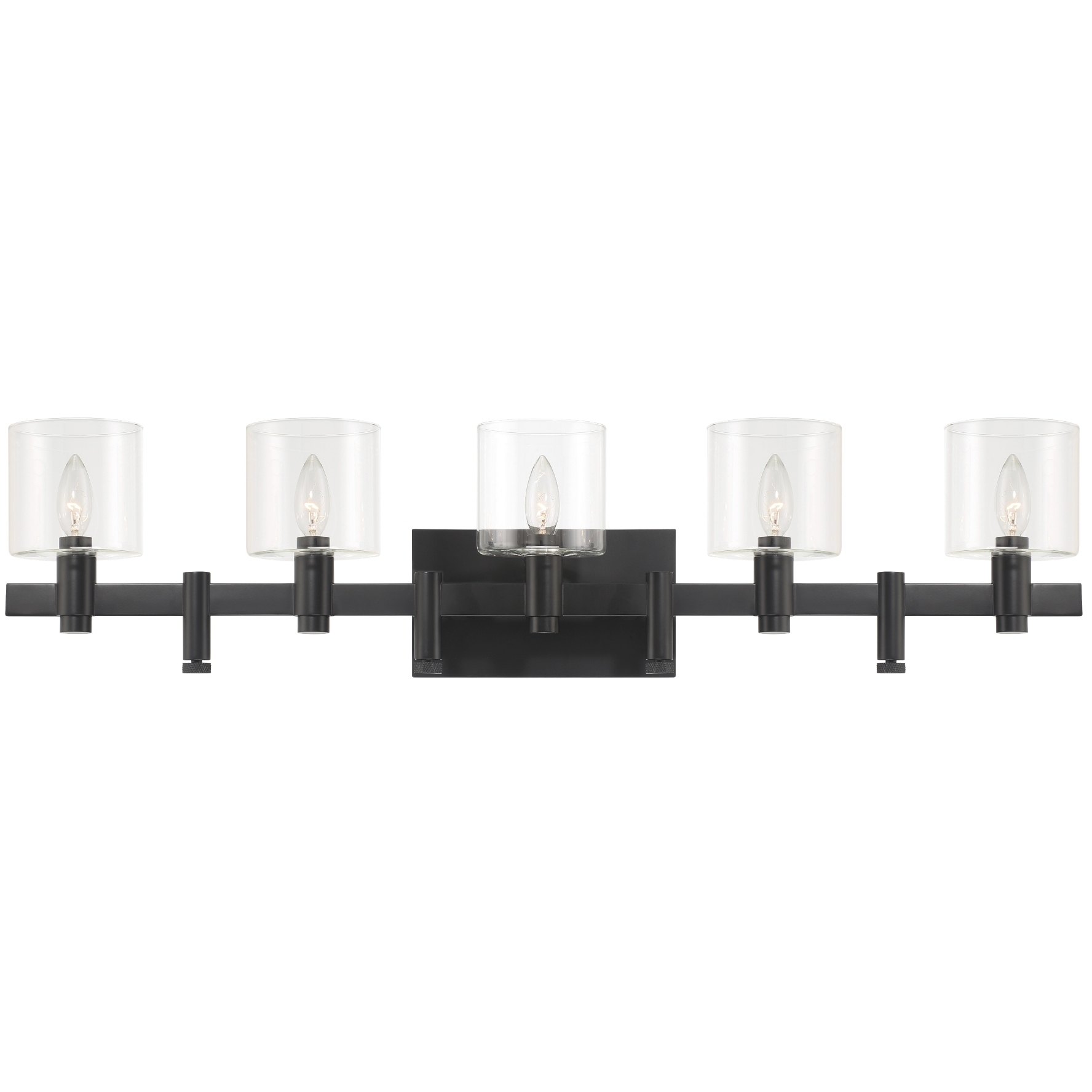 Decato 5 Light 37.75 inch Black Vanity Light Wall Light