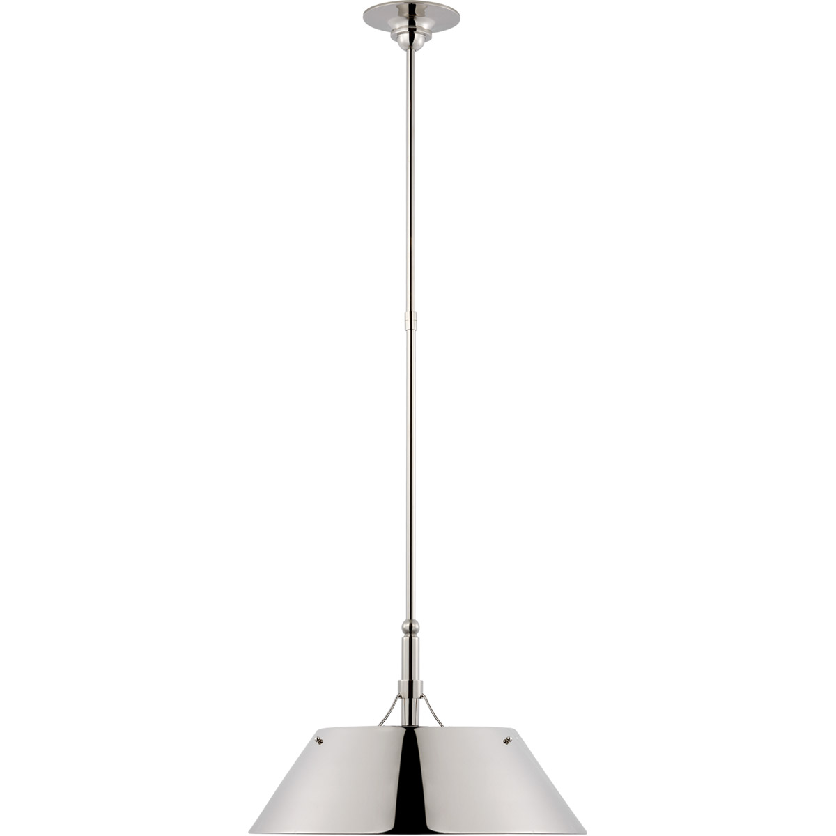 Thomas O'Brien Turlington LED 18.25 inch Polished Nickel Pendant Ceiling Light, Large