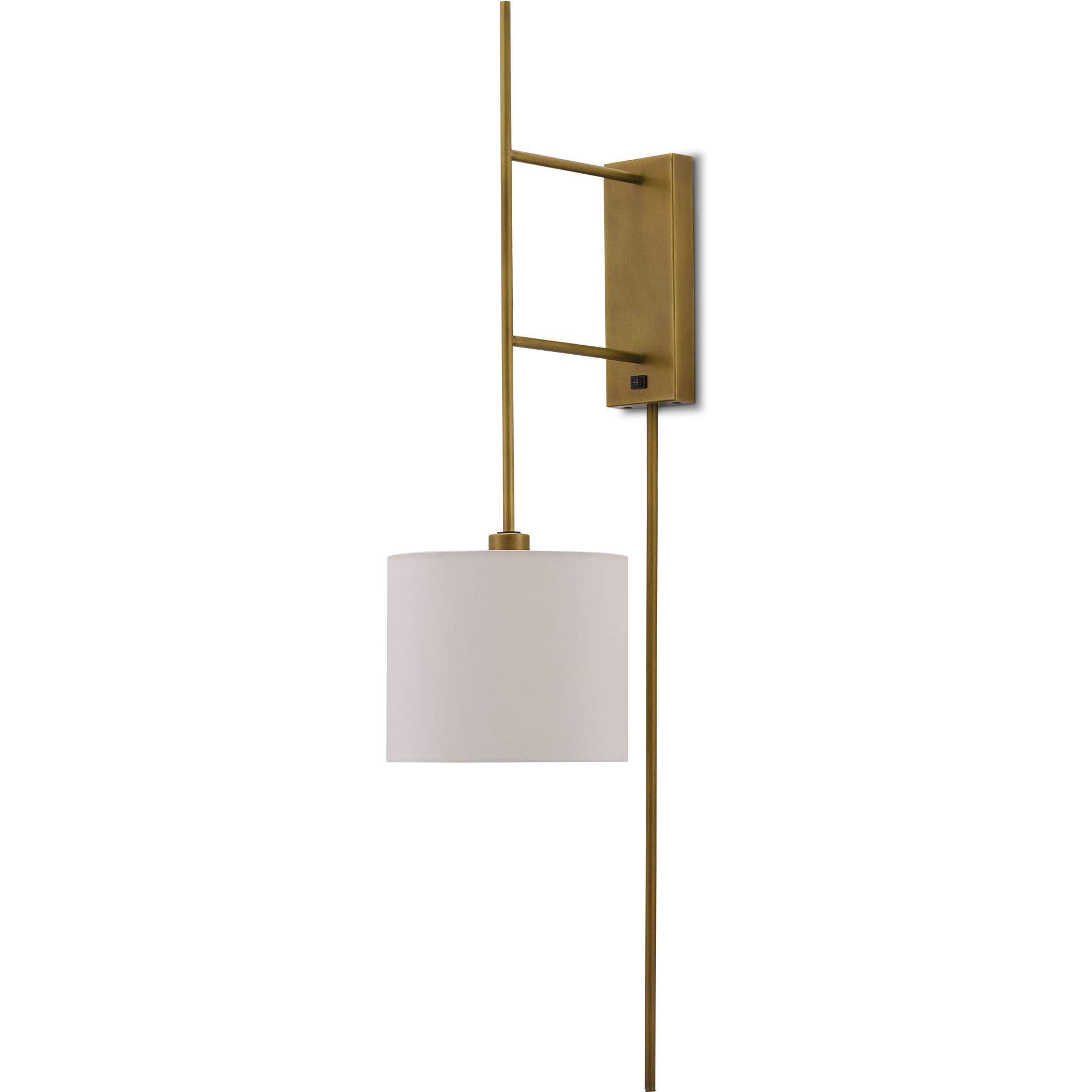 Savill 1 Light 10 inch Antique Brass Wall Sconce Wall Light, Plug-in