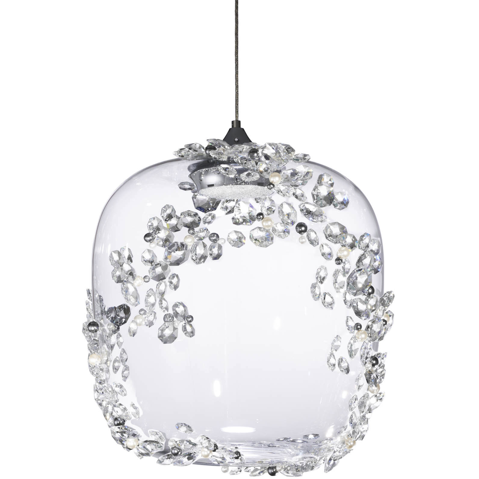 Forever Divine LED 12 inch Polished Chrome Pendant Ceiling Light