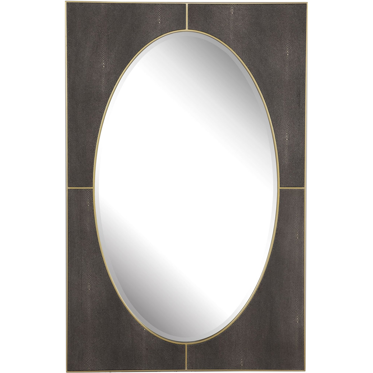 Cyprus 43 X 28 inch Gray Shagreen Wall Mirror