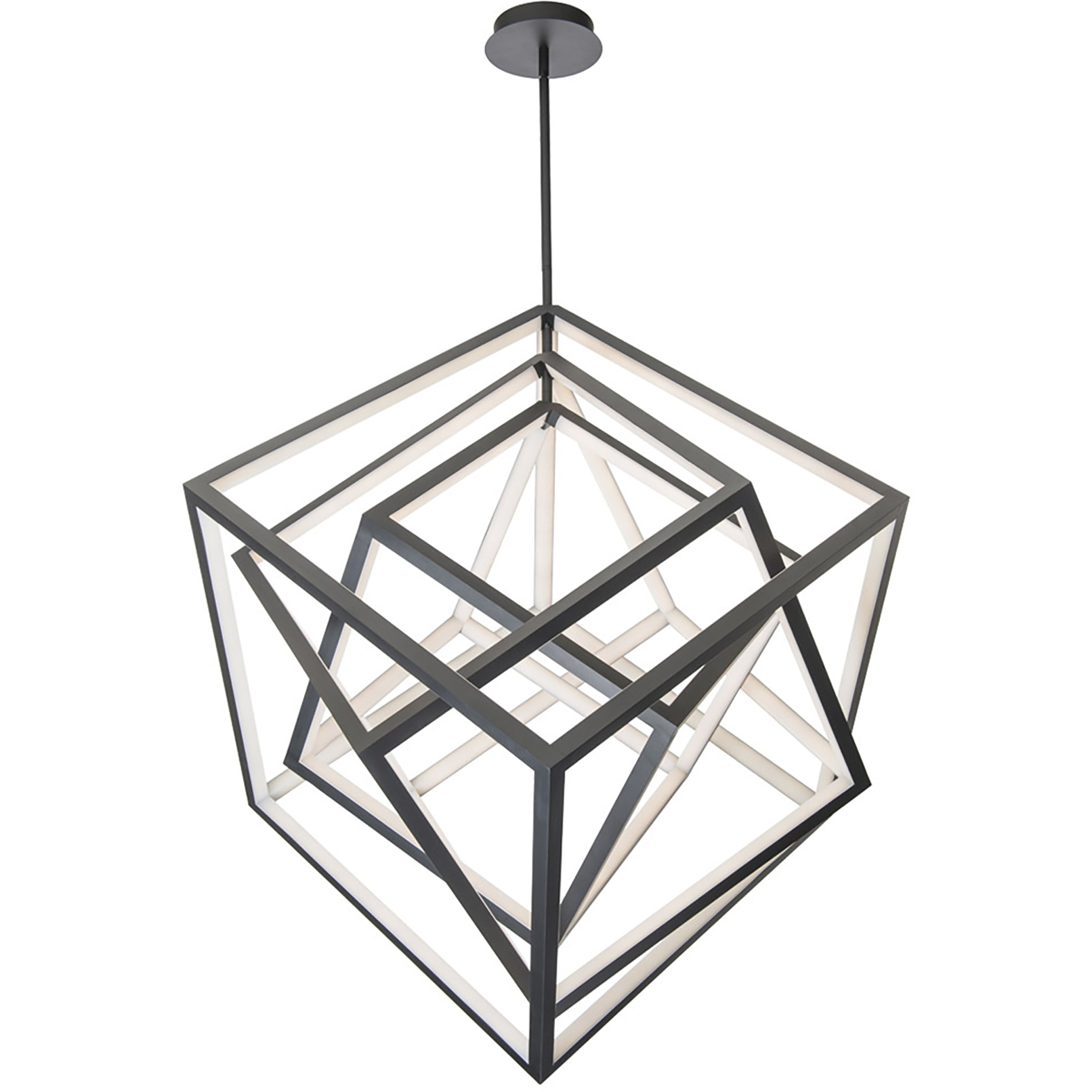 Atlas LED 30 inch Black Chandelier Ceiling Light, dweLED