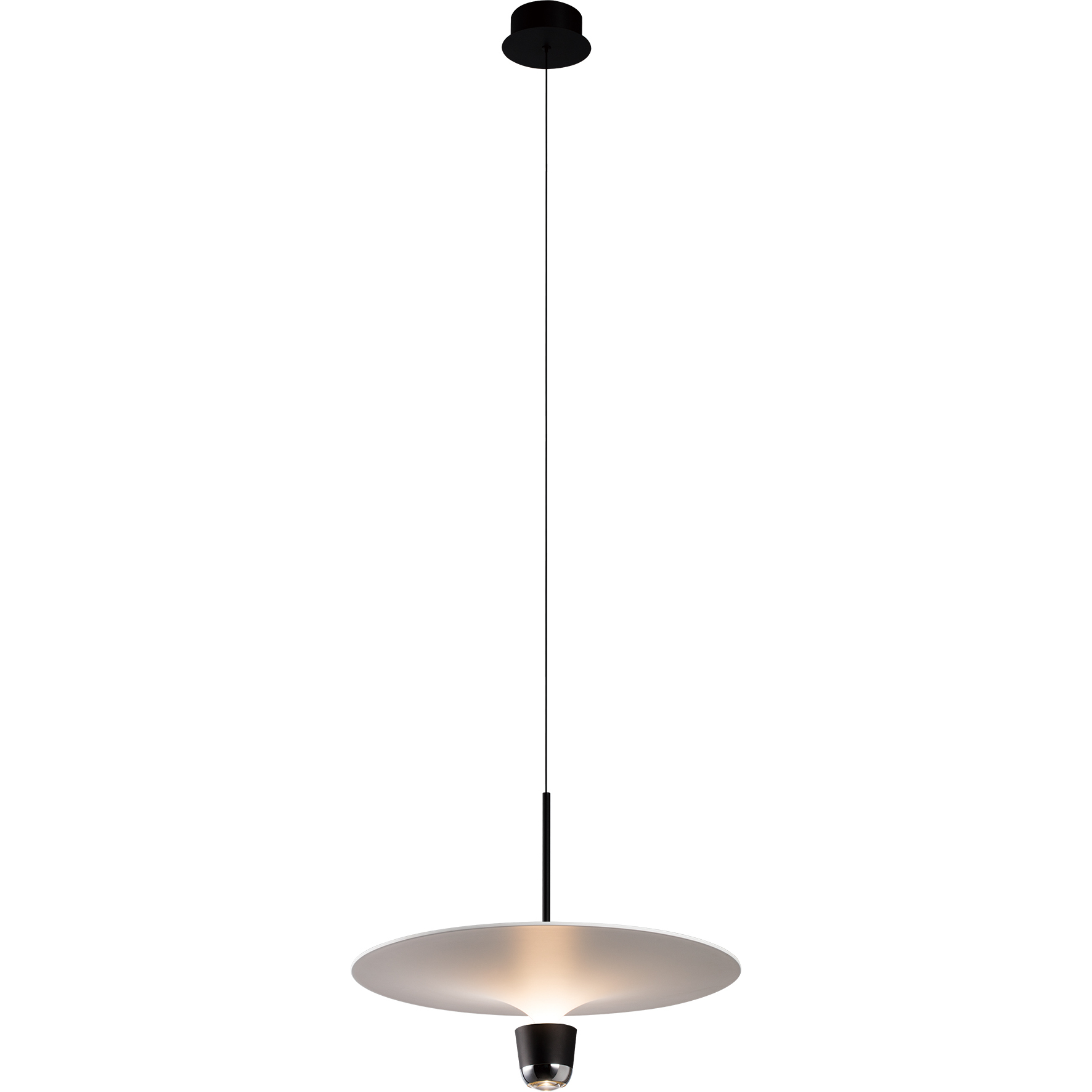 Gravity 1 Light 24 inch Pure White Pendant Ceiling Light
