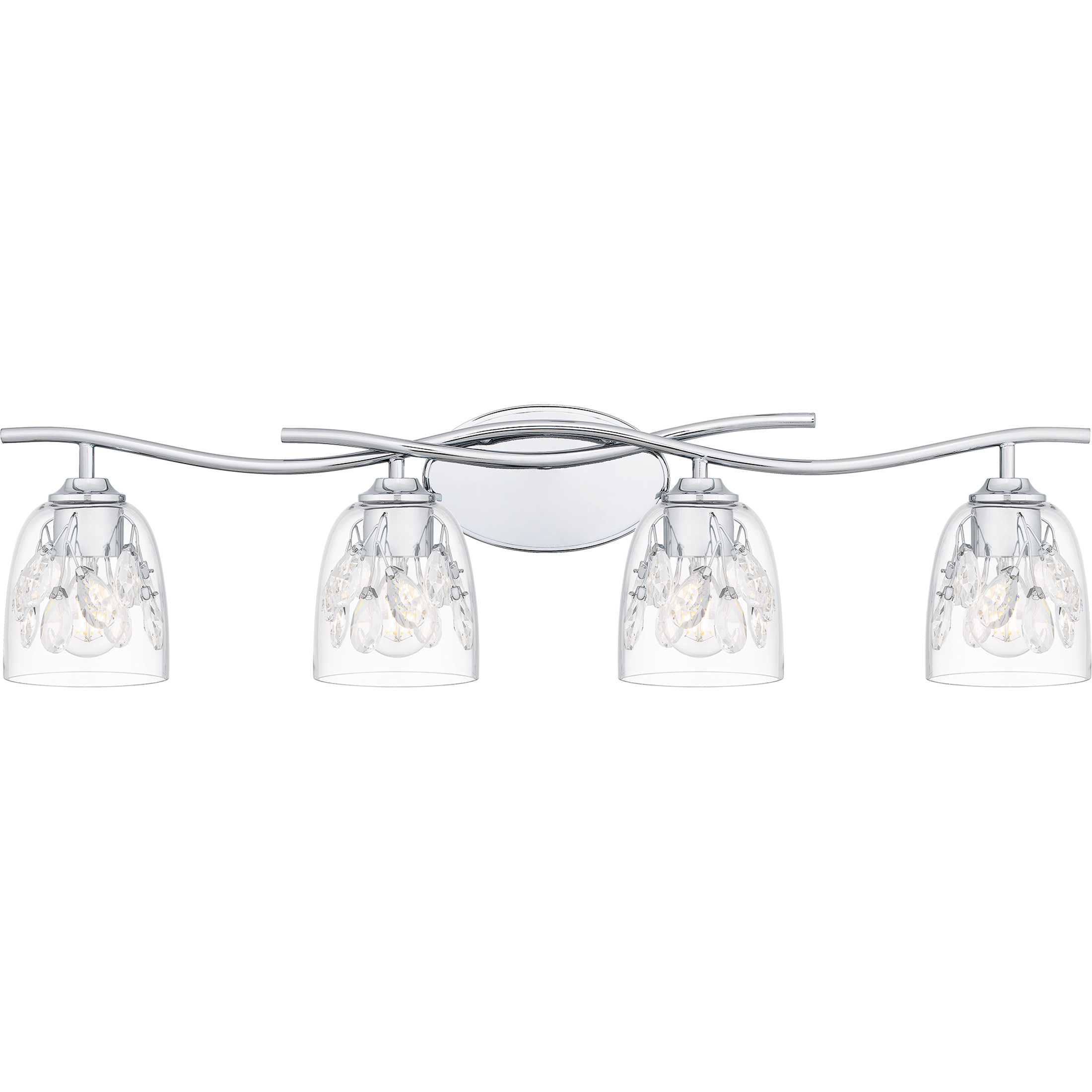 Ansley 4 Light 33.5 inch Polished Chrome Bath Light Wall Light, Extra Large